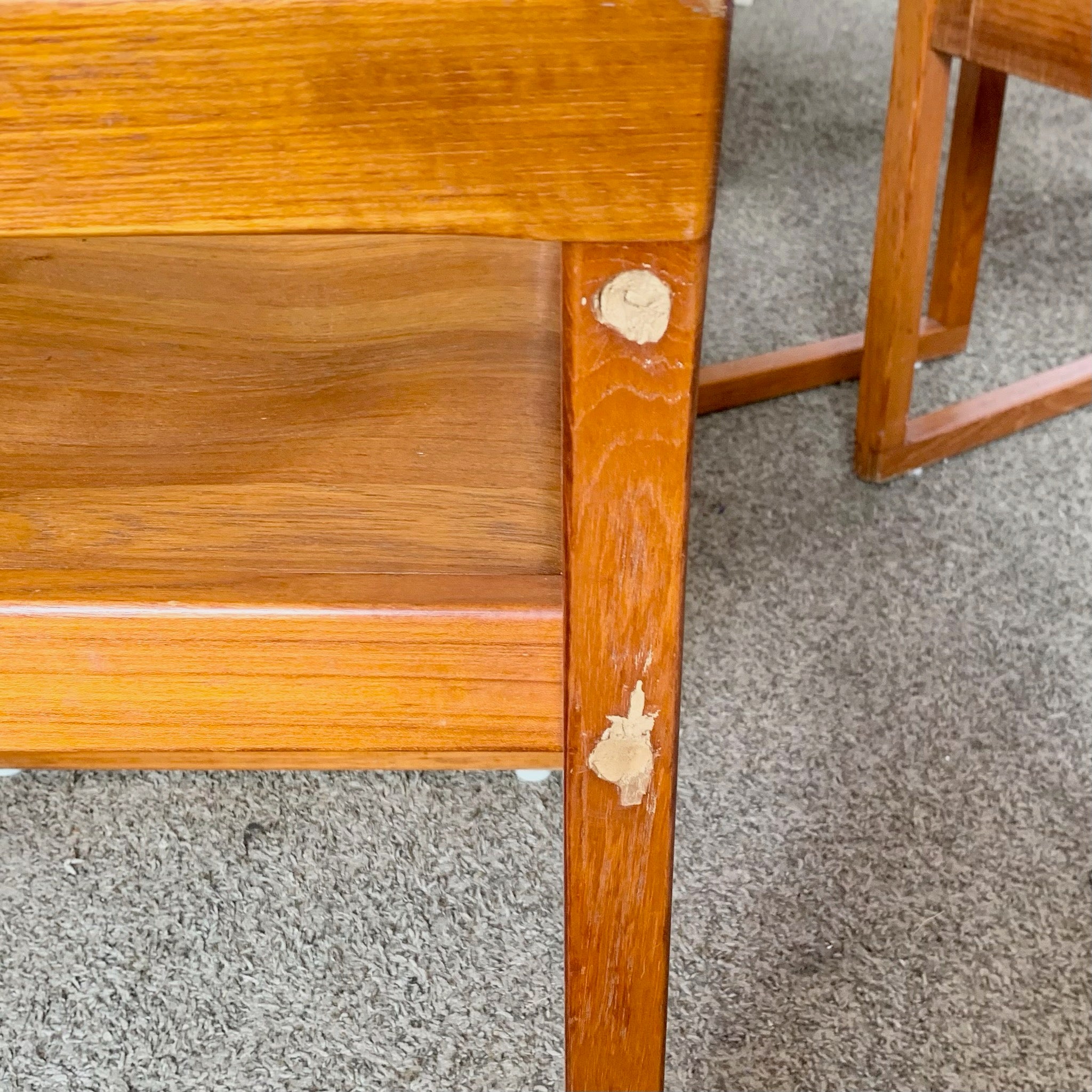 Mid Century Modern Teak Dining Arm Chairs - Set of 4