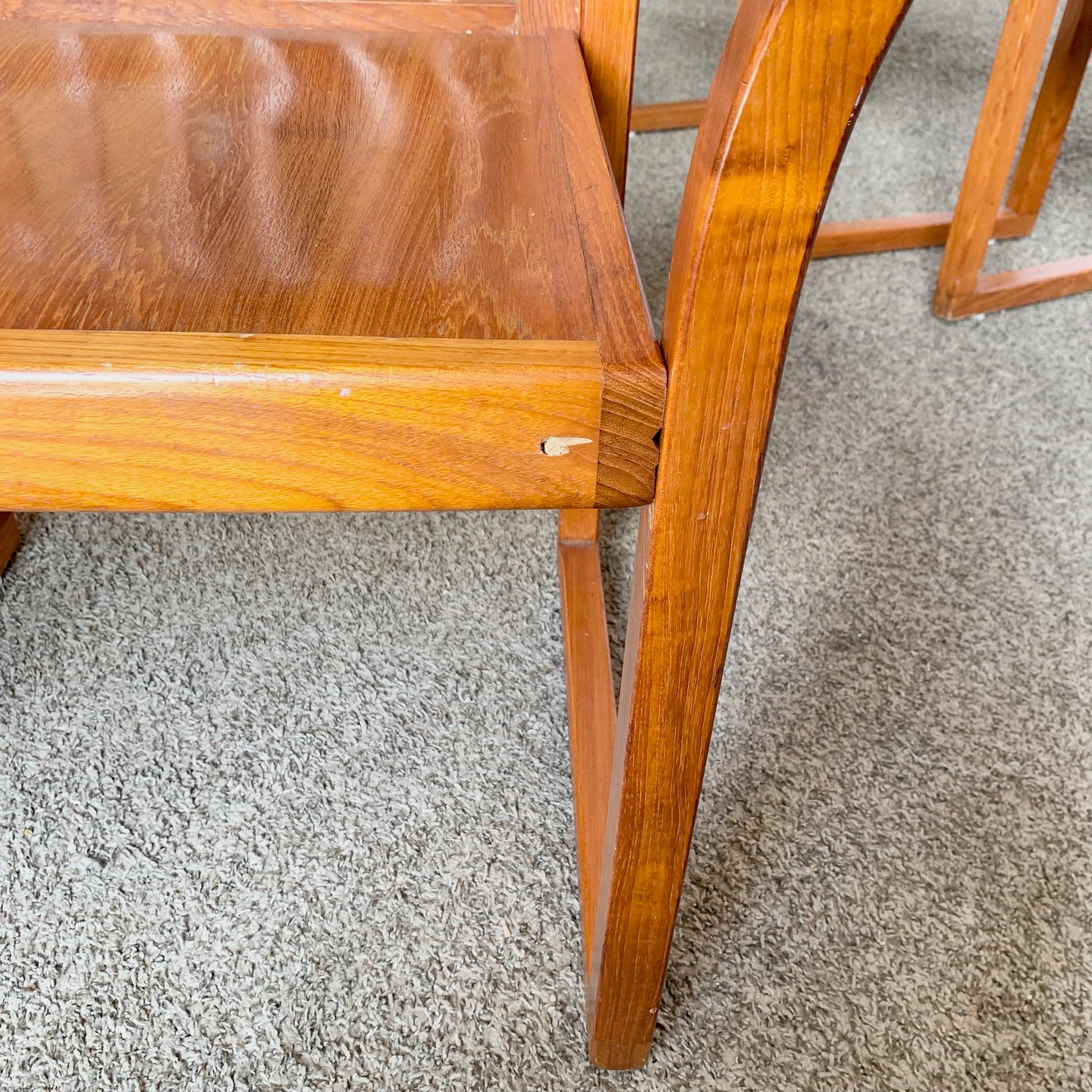 Mid Century Modern Teak Dining Arm Chairs - Set of 4