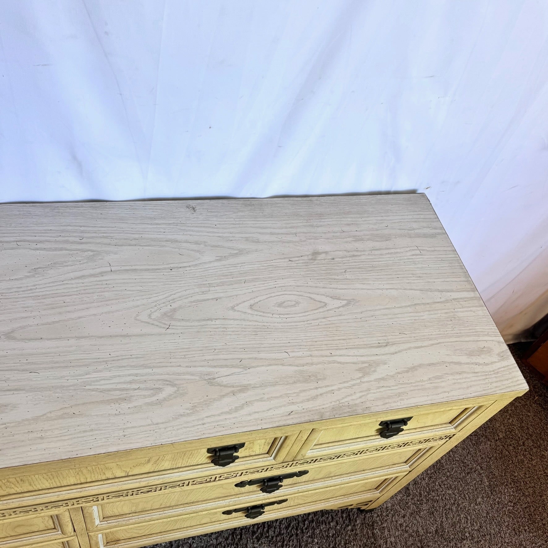 Vintage Chinoiserie “Shanglrila” Dresser With Mirror by Dixie