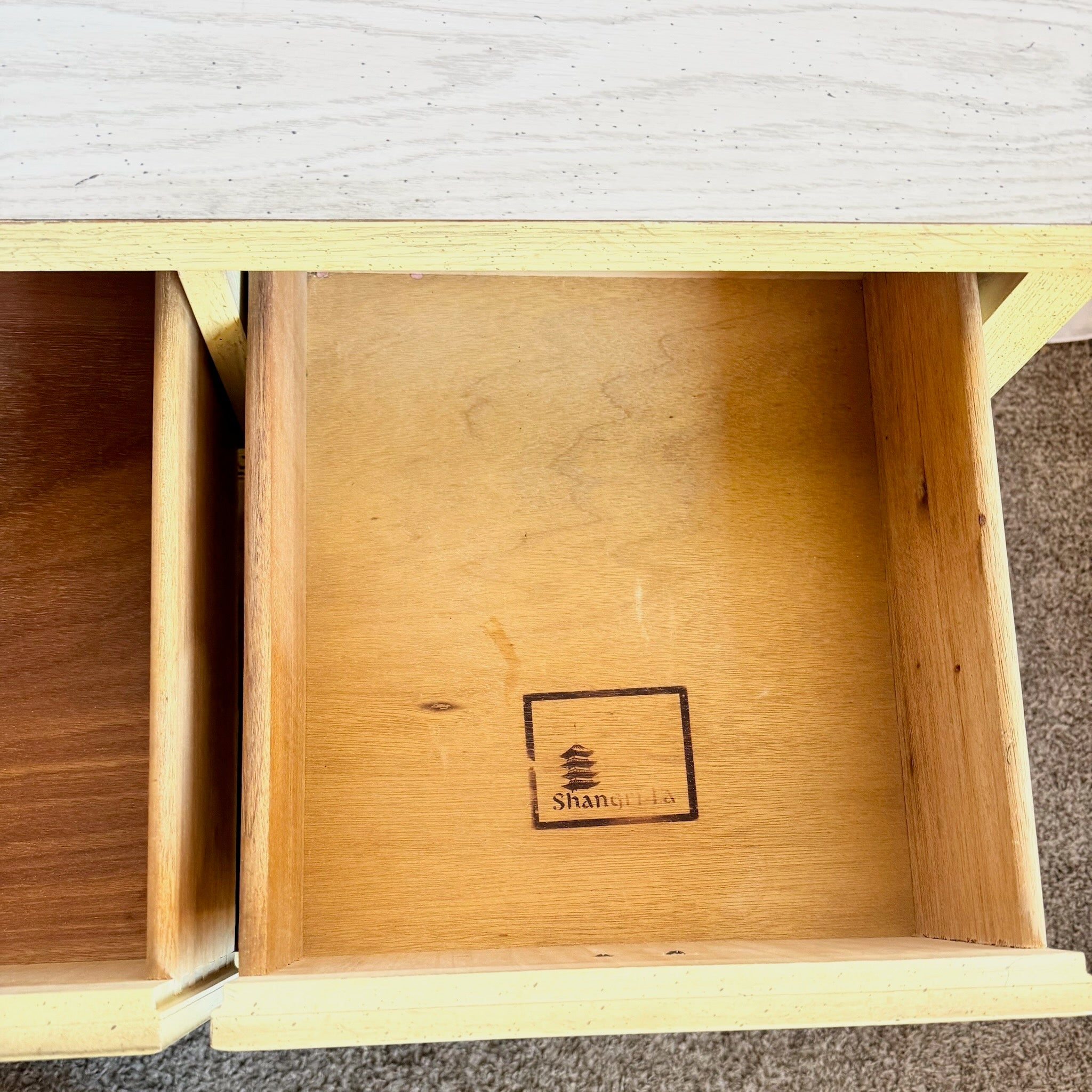 Vintage Chinoiserie “Shanglrila” Dresser With Mirror by Dixie