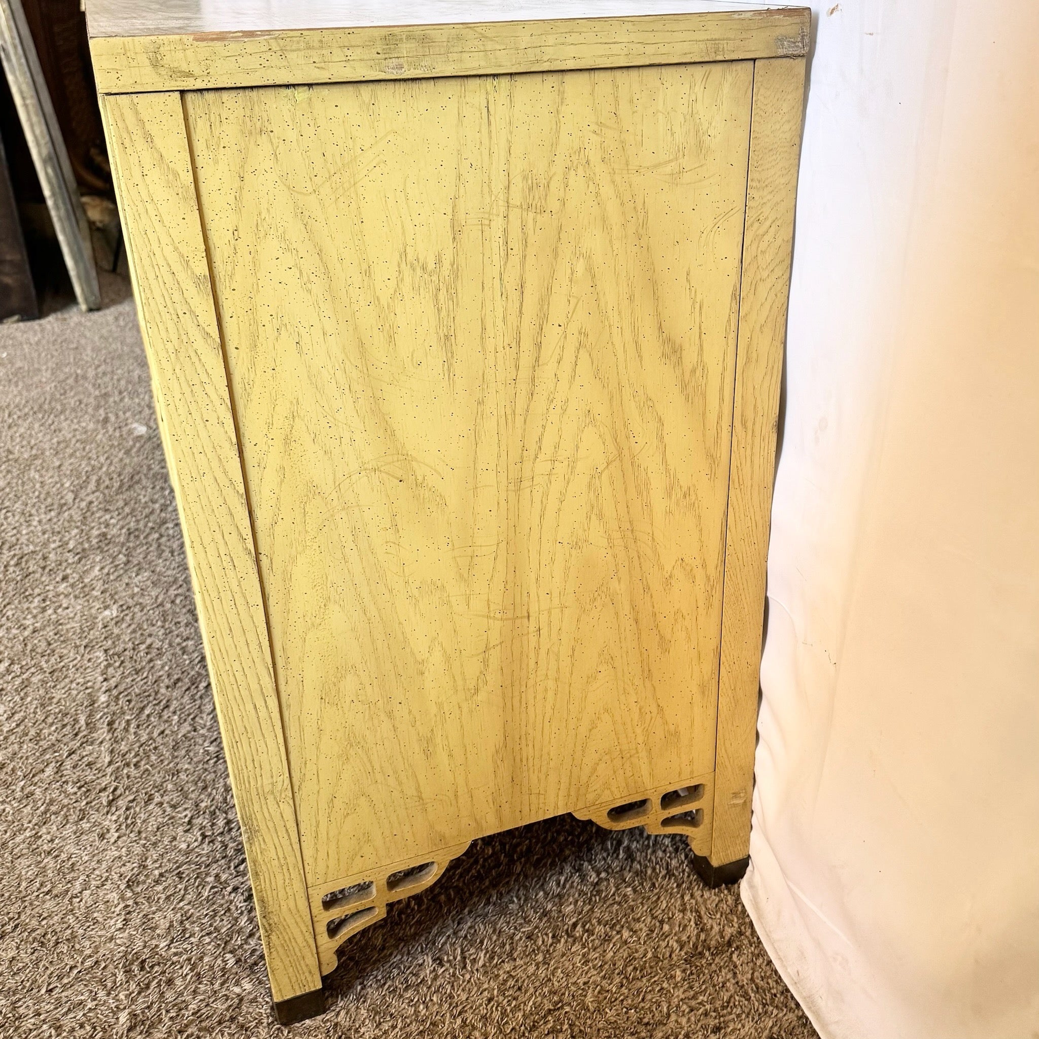 Vintage Chinoiserie “Shanglrila” Dresser With Mirror by Dixie