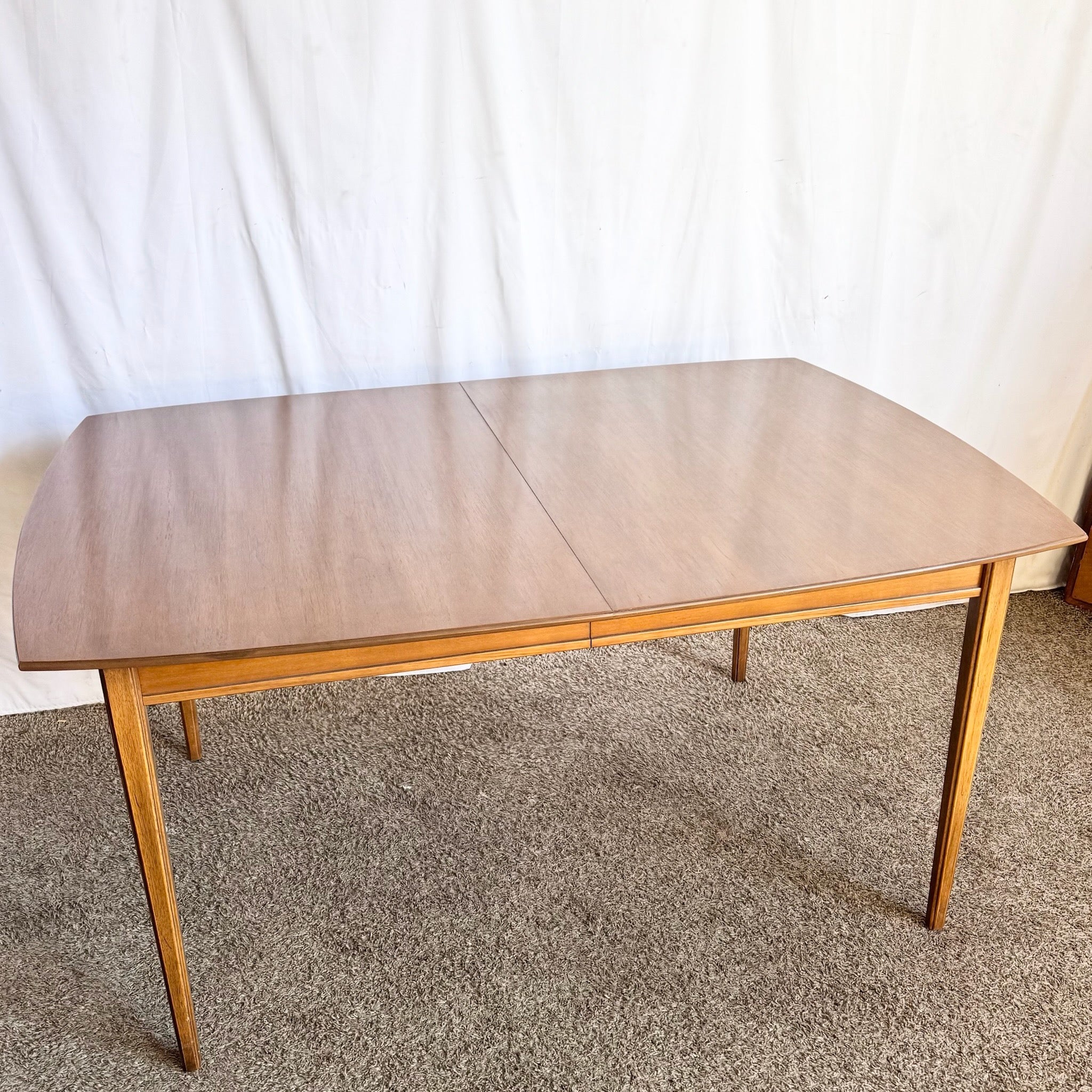 Mid Century Modern Extendable Walnut Dining Table