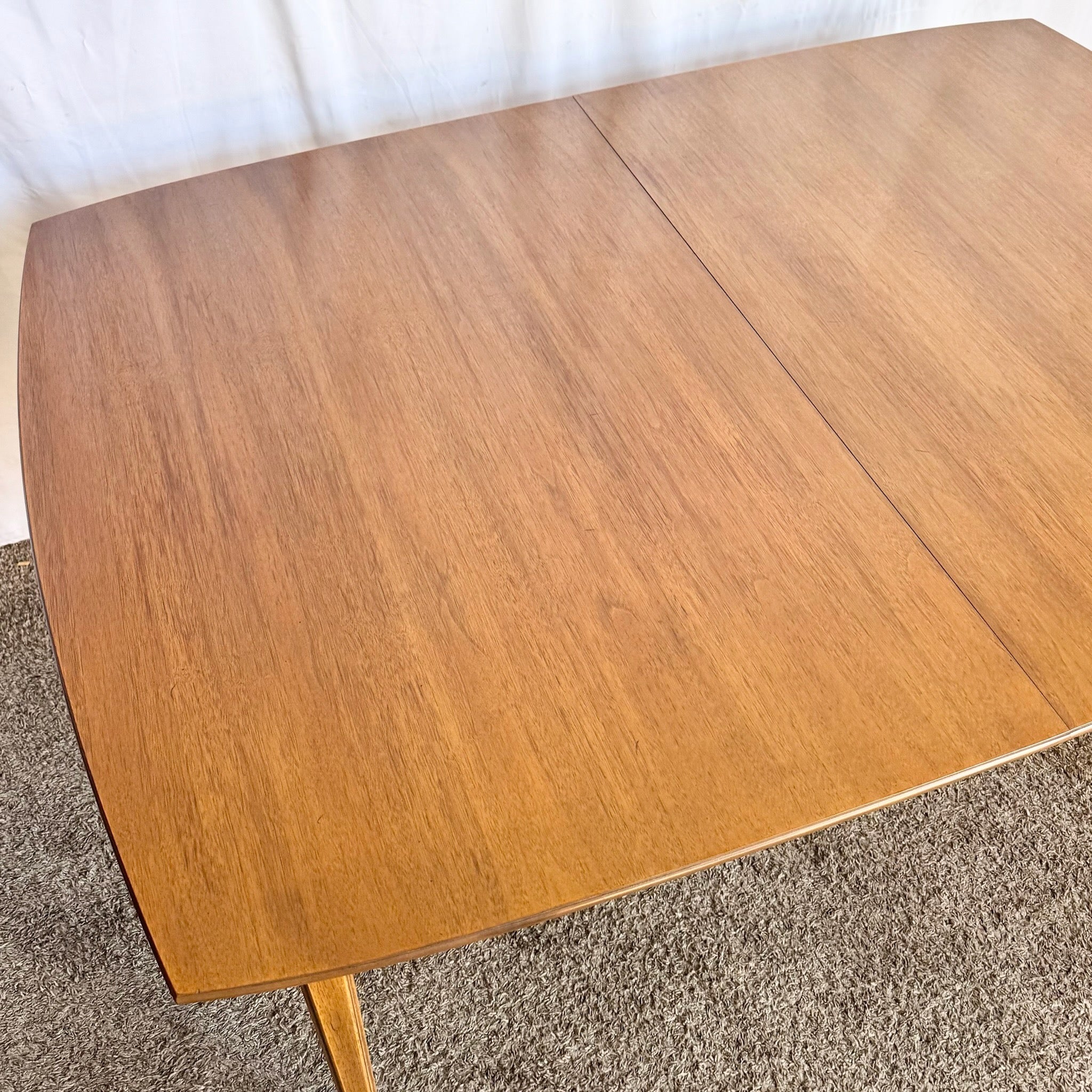 Mid Century Modern Extendable Walnut Dining Table