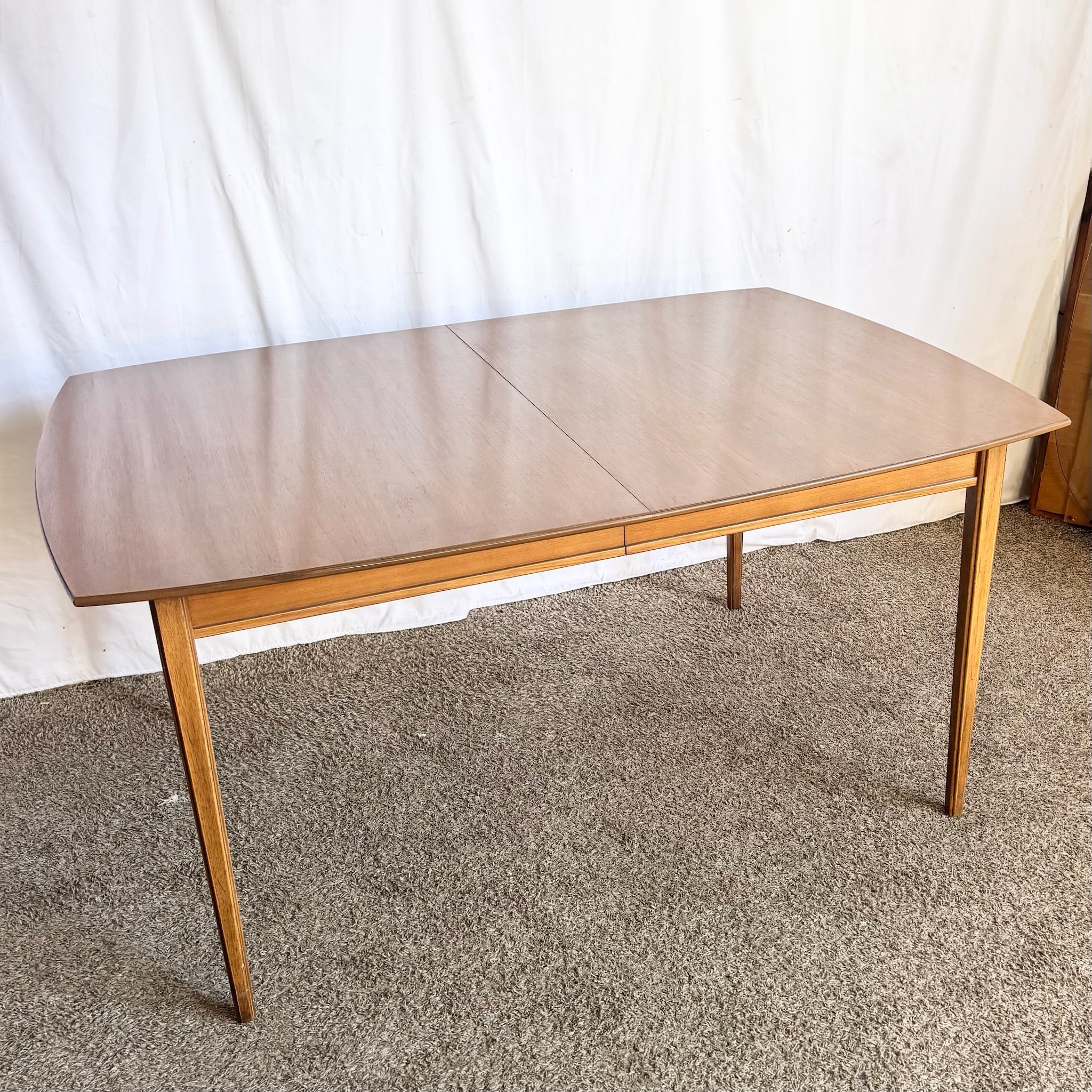 Mid Century Modern Extendable Walnut Dining Table