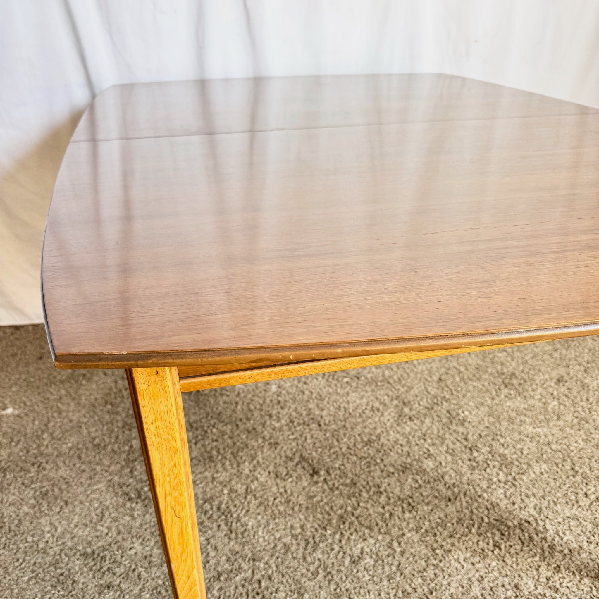 Mid Century Modern Extendable Walnut Dining Table