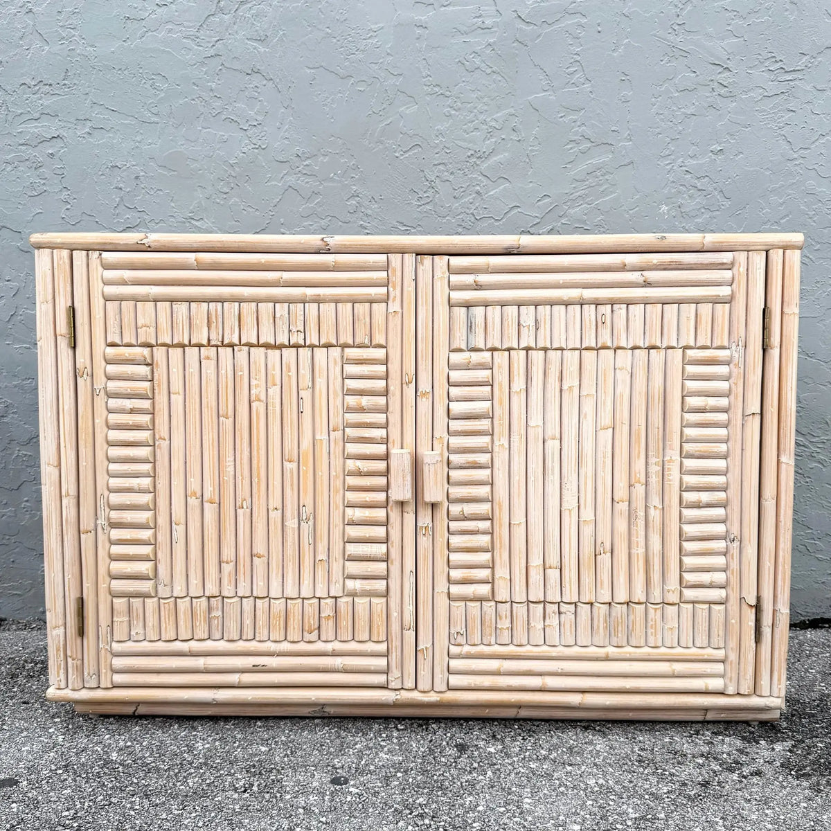 Boho Chic Left-Sided Rattan Credenza Dolphin & Flamingo