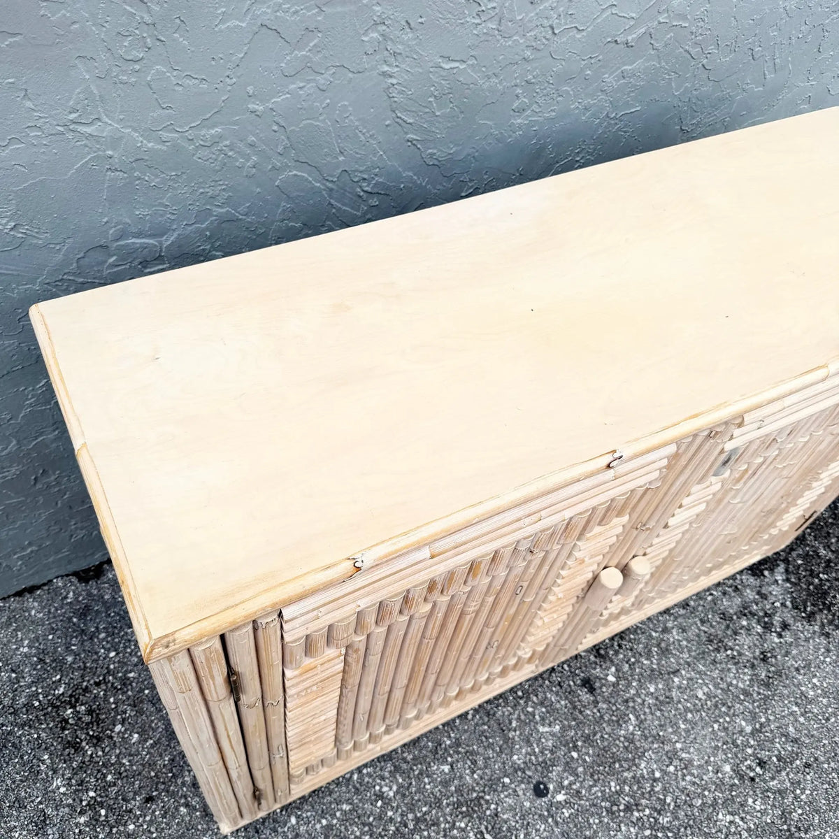 Boho Chic Left-Sided Rattan Credenza Dolphin & Flamingo