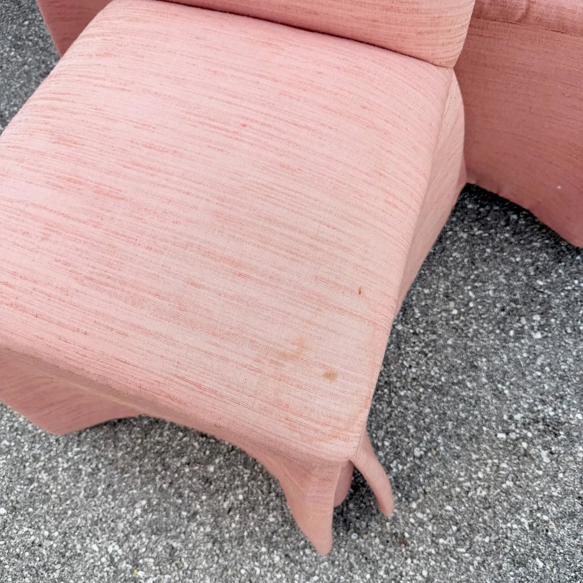Set of 6 Postmodern Pink Parsons Dining Chairs Dolphin & Flamingo