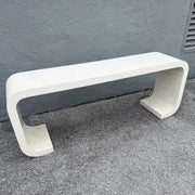 Postmodern Tessellated Stone Waterfall Console Table by Maitland Smith Dolphin & Flamingo