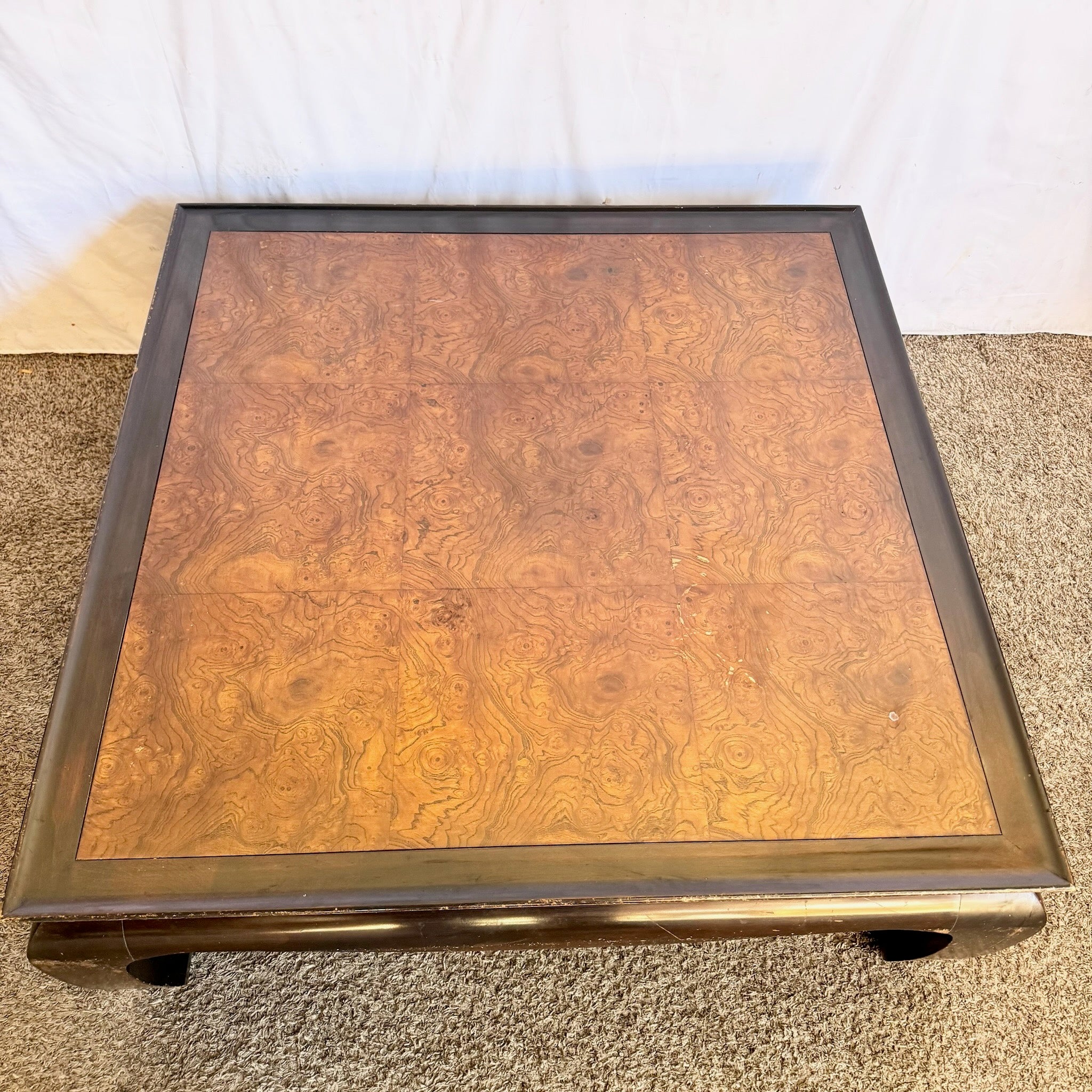 Vintage Ming Style Burl Wood Coffee Table