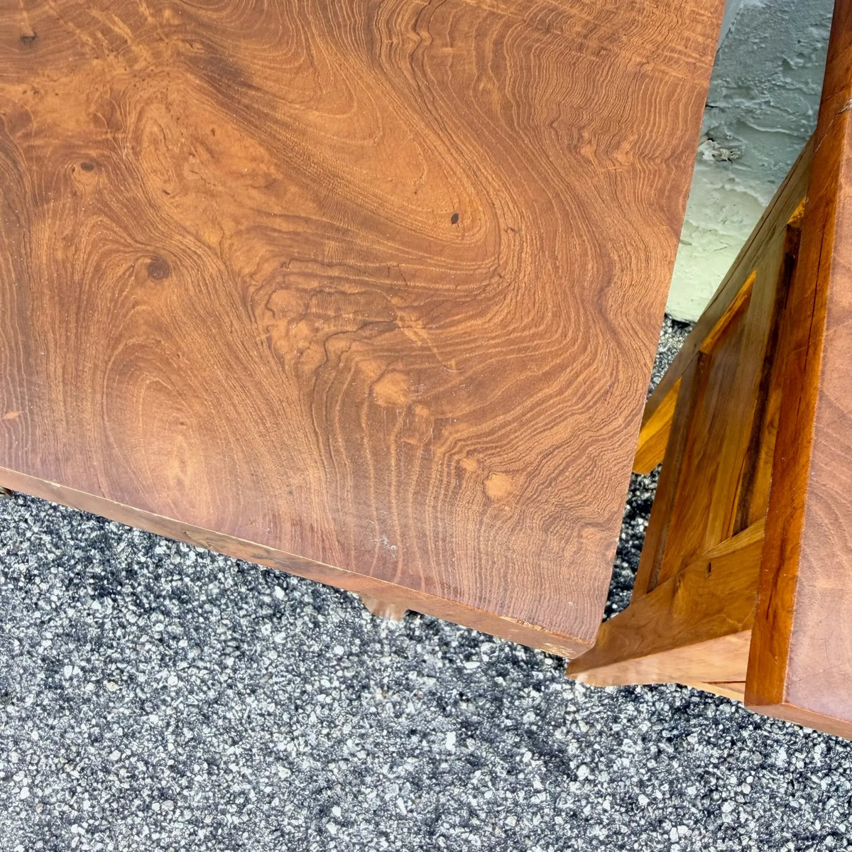 Vintage Rustic Olive Burlwood Nightstands/Mini Chests - A Pair Dolphin & Flamingo