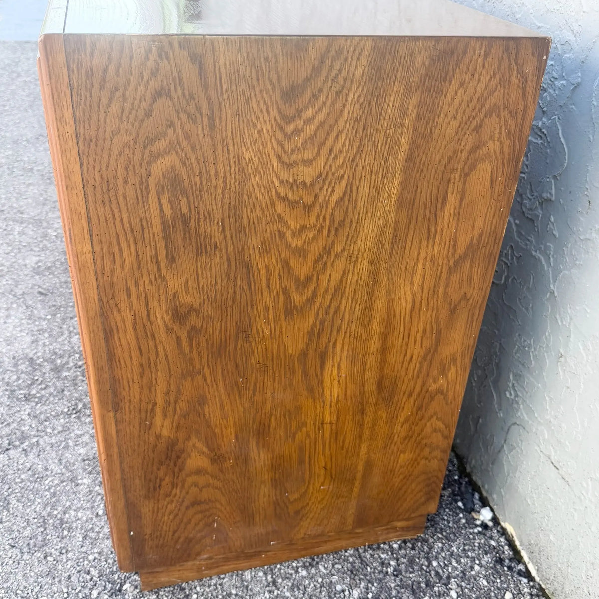 Vintage Campaign Credenza by Drexel Dolphin & Flamingo