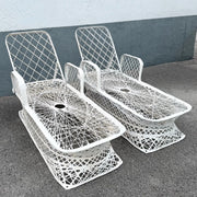 Mid Century Modern Spun Fiberglass Chaise Lounges - A Pair Dolphin & Flamingo