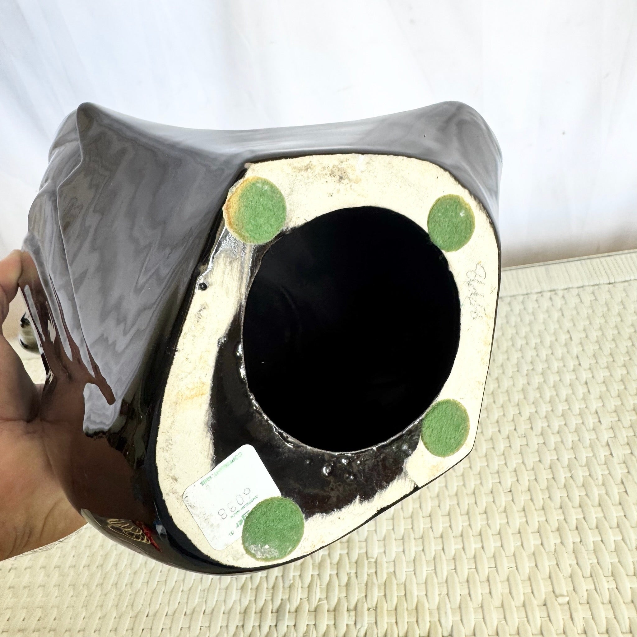 Art Deco Ceramic Gloss Black Swan Sculpture by Haeger - Dolphin & Flamingo