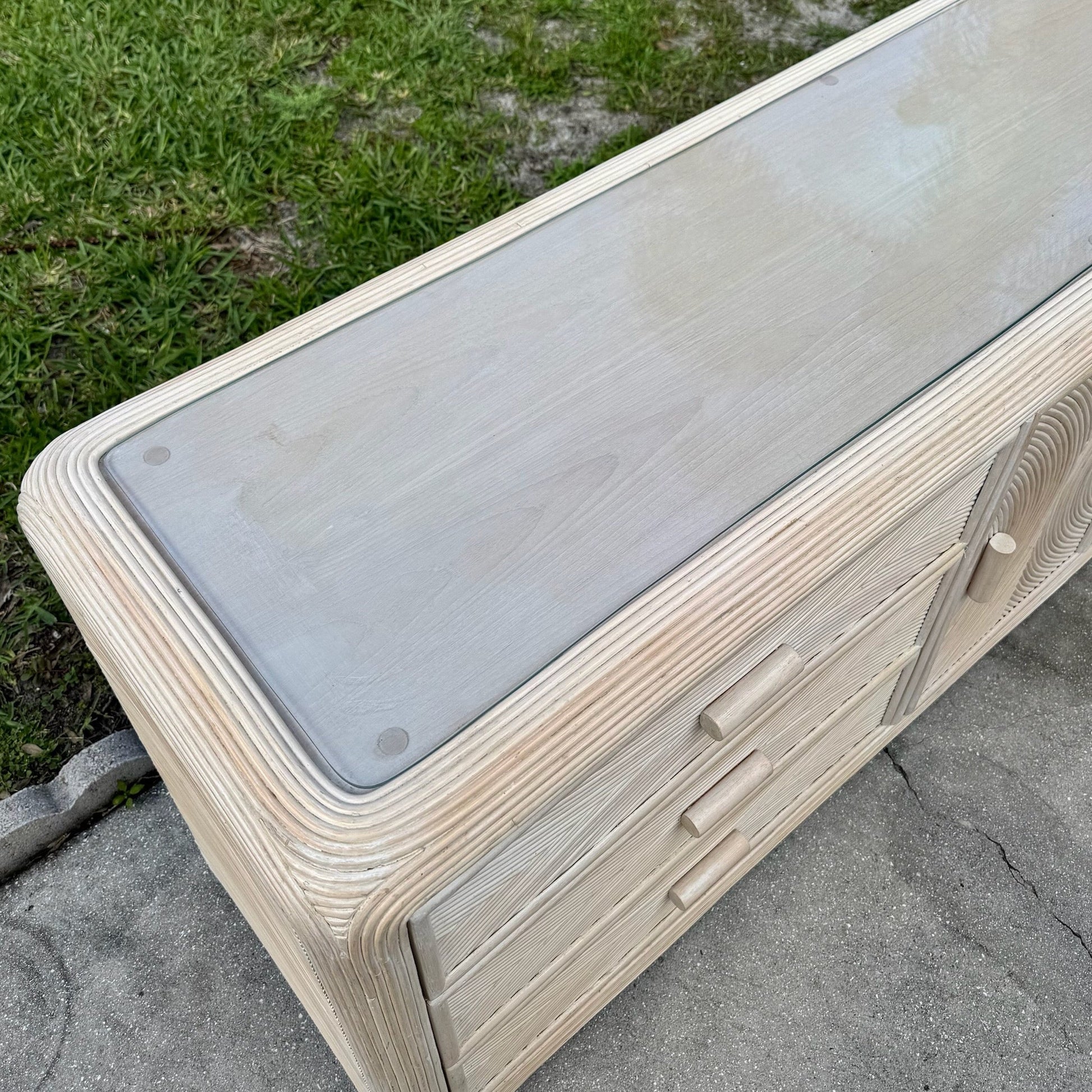 Boho Chic Waterfall Pencil Reed Dresser Dolphin & Flamingo