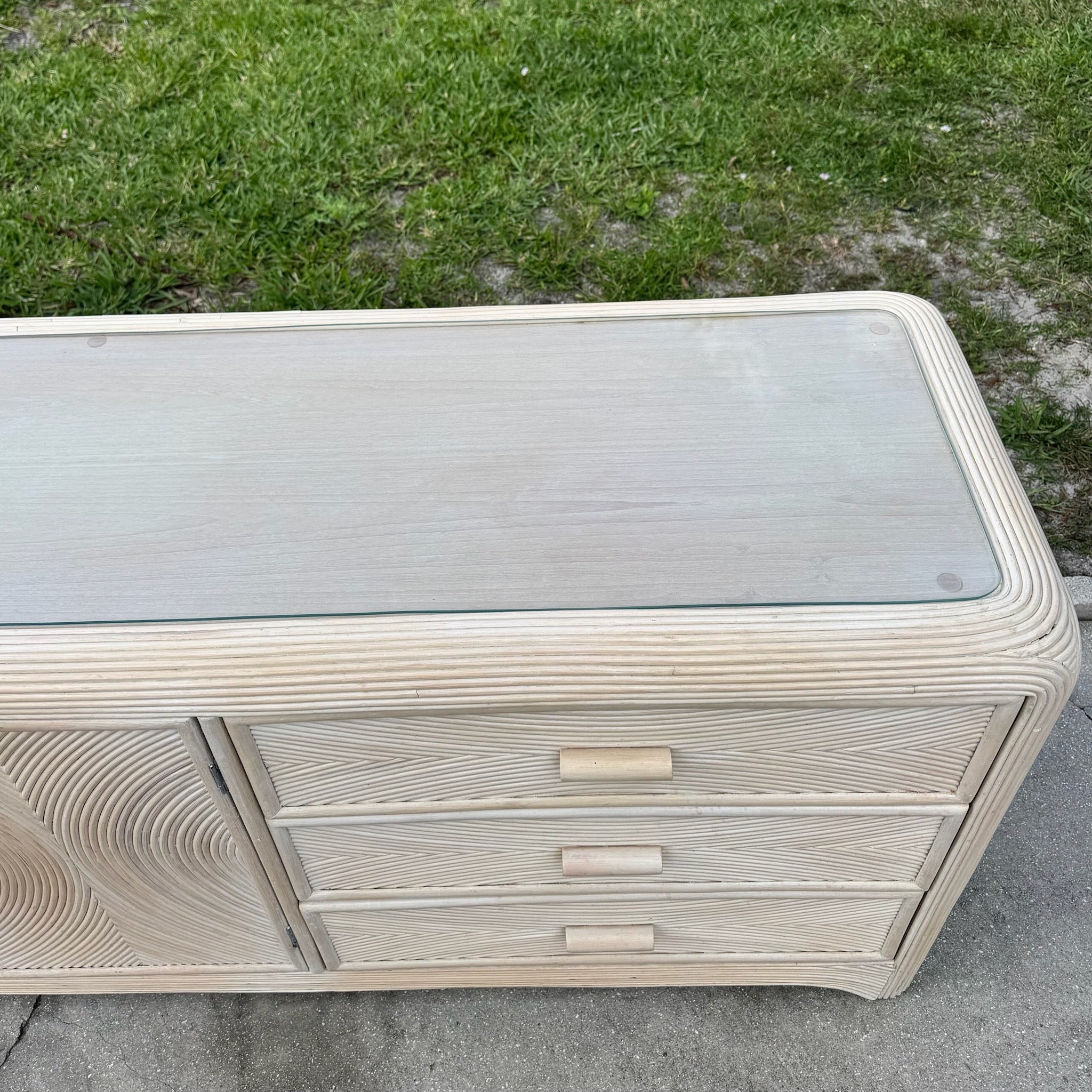 Boho Chic Waterfall Pencil Reed Dresser Dolphin & Flamingo