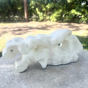 Minimalist Abstract Textured Plaster Sculpture Dolphin & Flamingo