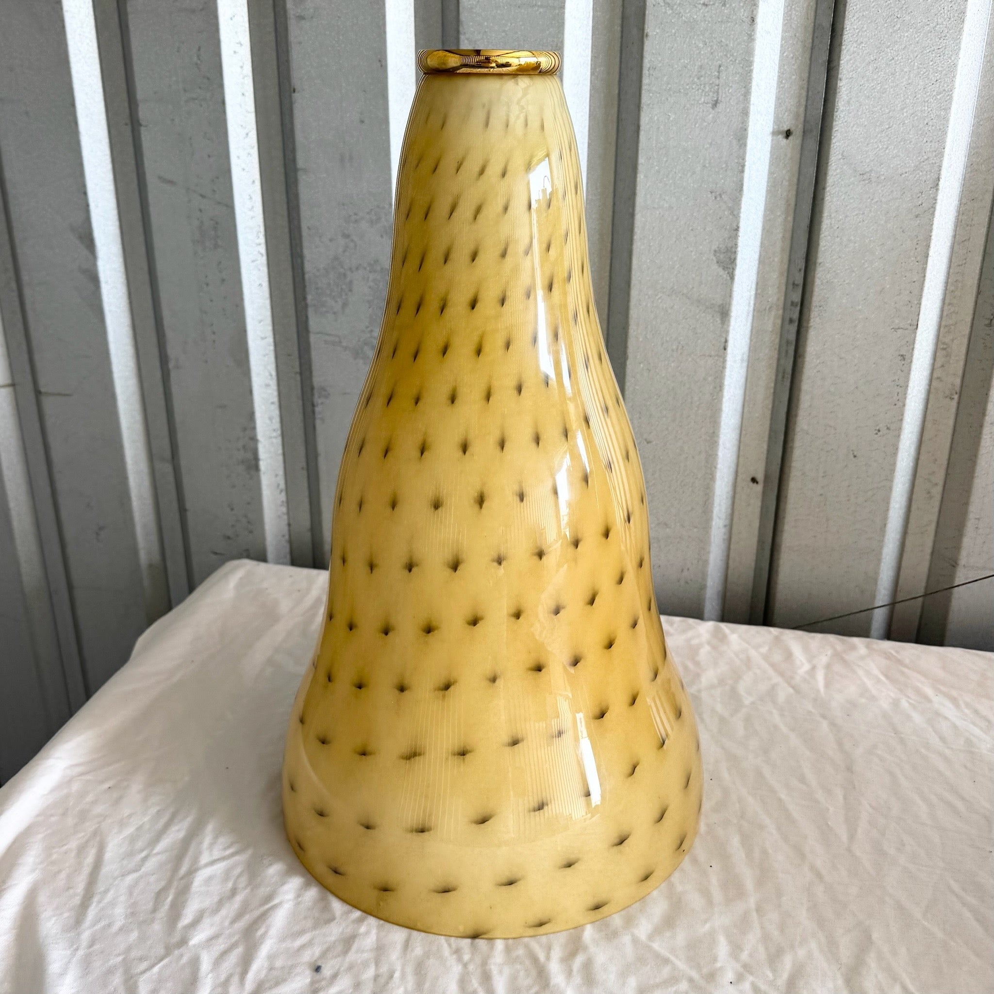 Vintage Italian Glass Pendant Lamp Shade by Toso & Massari for Leucos Dolphin & Flamingo