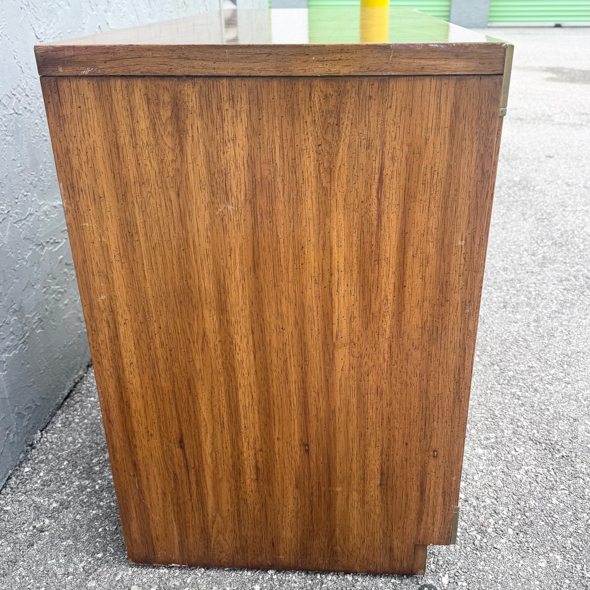Vintage Huntley Campaign Desk by Thomasville Dolphin & Flamingo