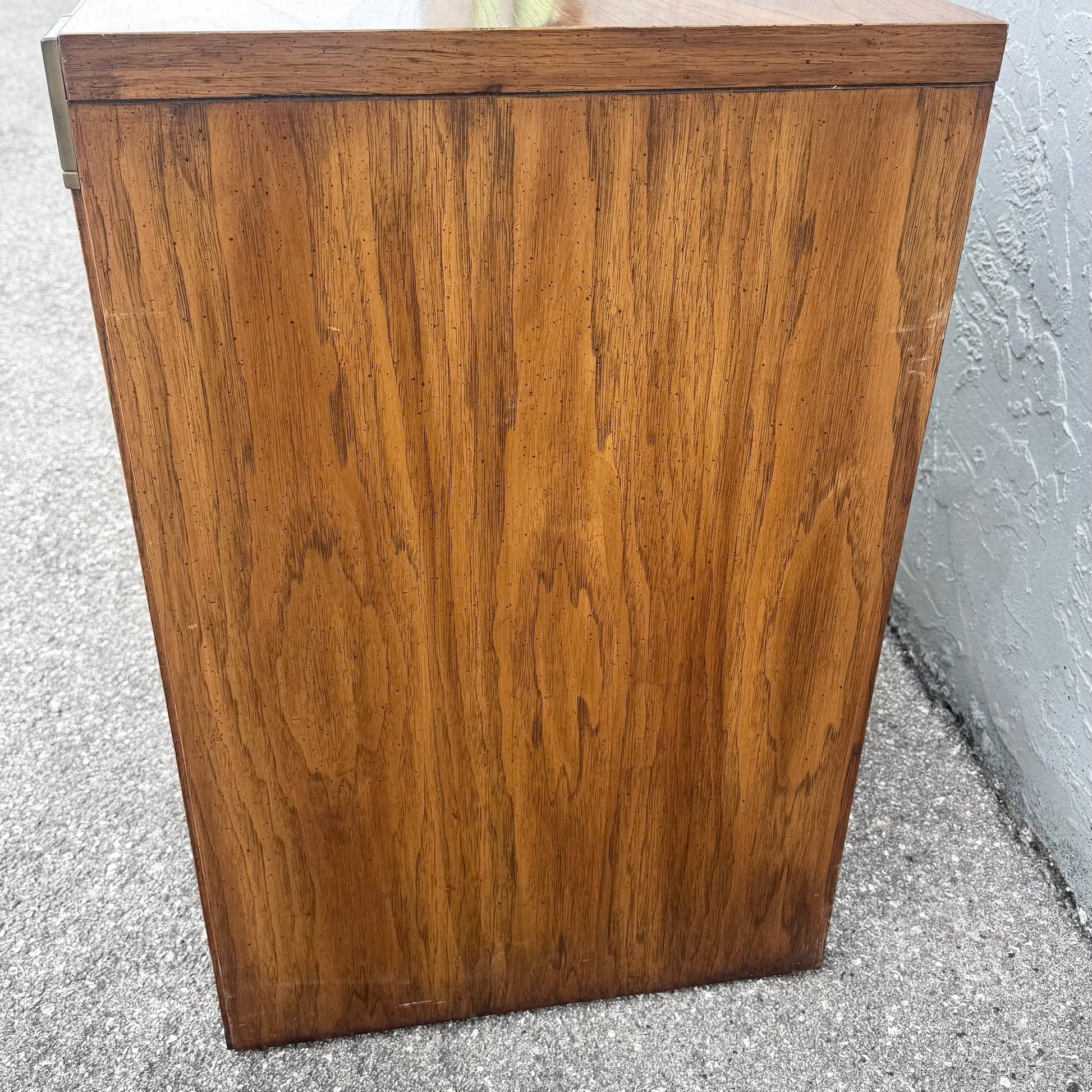 Vintage Huntley Campaign Desk by Thomasville Dolphin & Flamingo