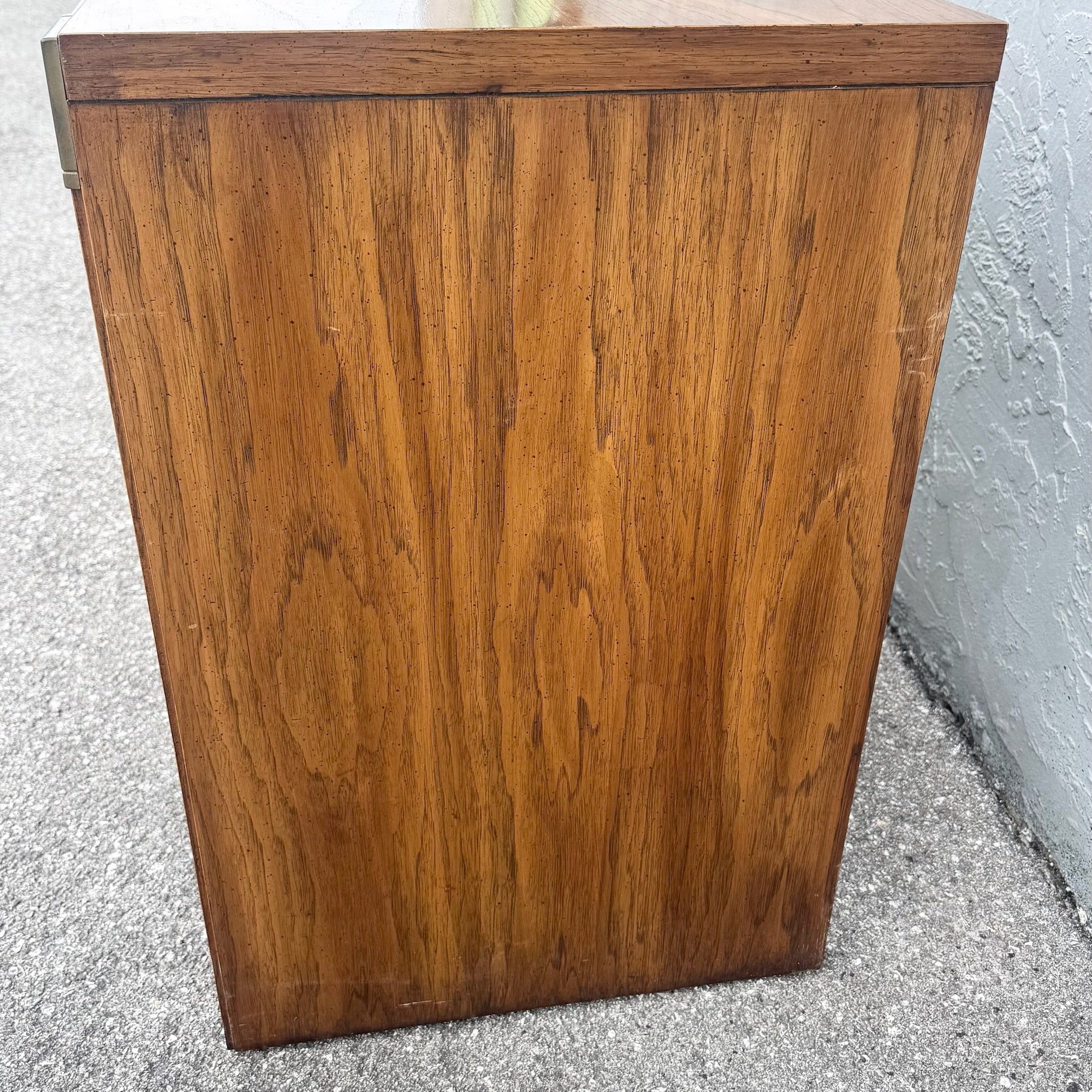 Vintage Huntley Campaign Desk by Thomasville Dolphin & Flamingo