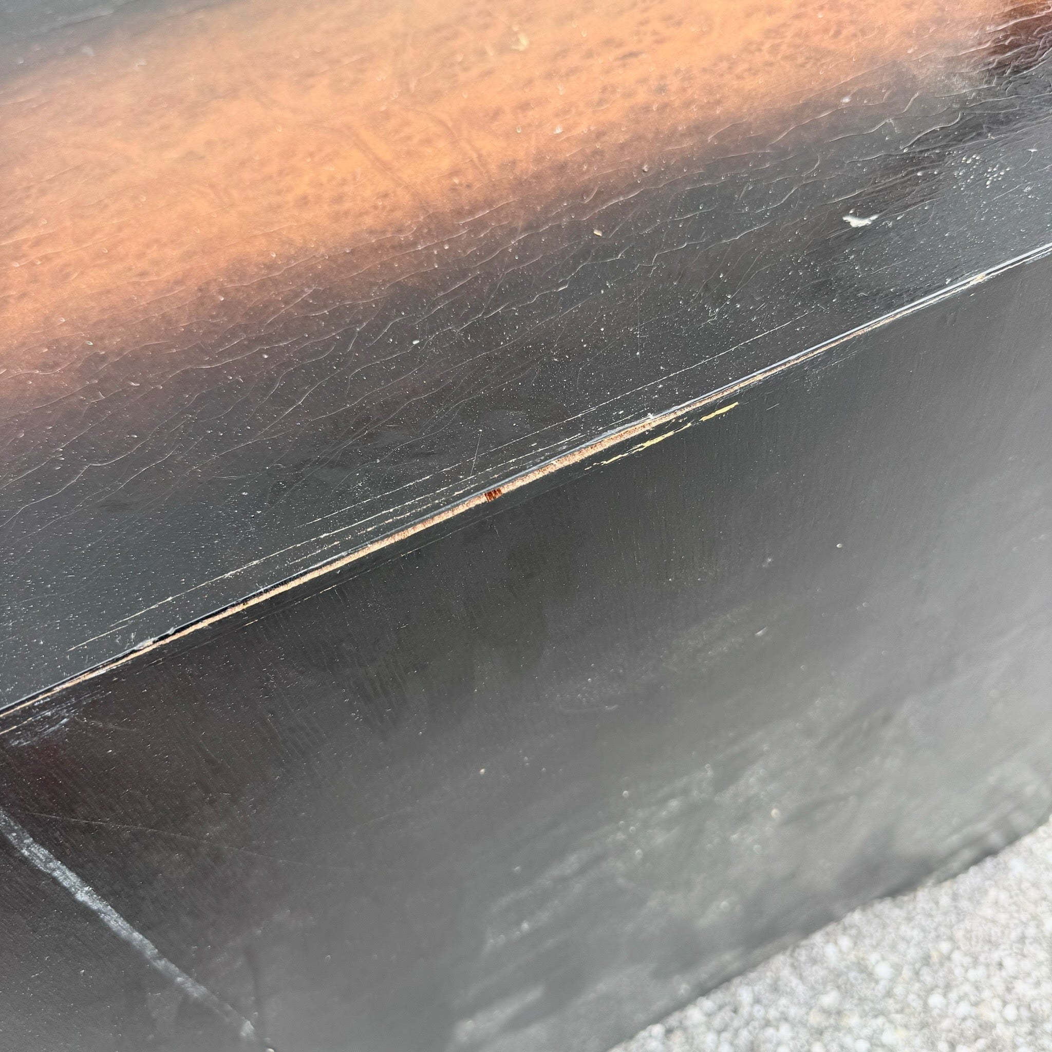 Vintage Chinese Burlwood and Brass Nightstands - A Pair Dolphin & Flamingo