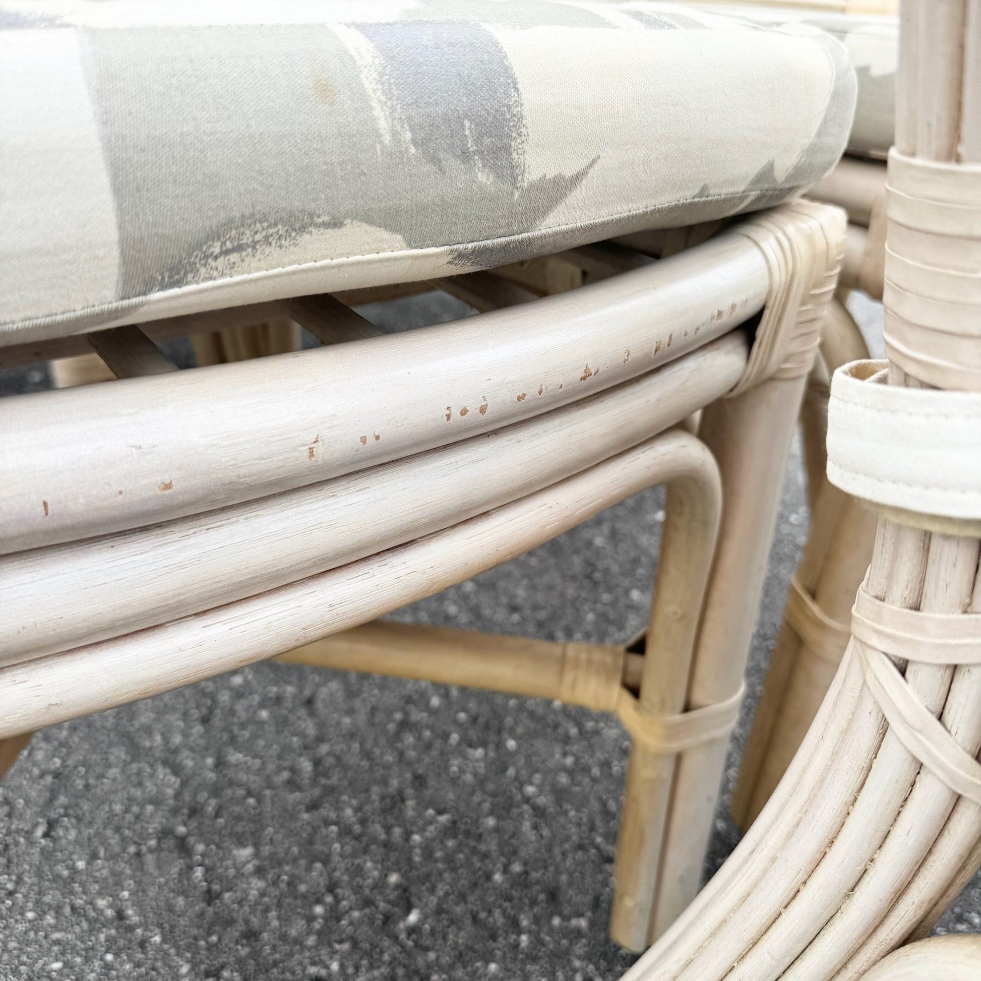 Boho Chic Sculpted Leaf Back Pencil Reed Dining Chairs - Set of 6 Dolphin & Flamingo