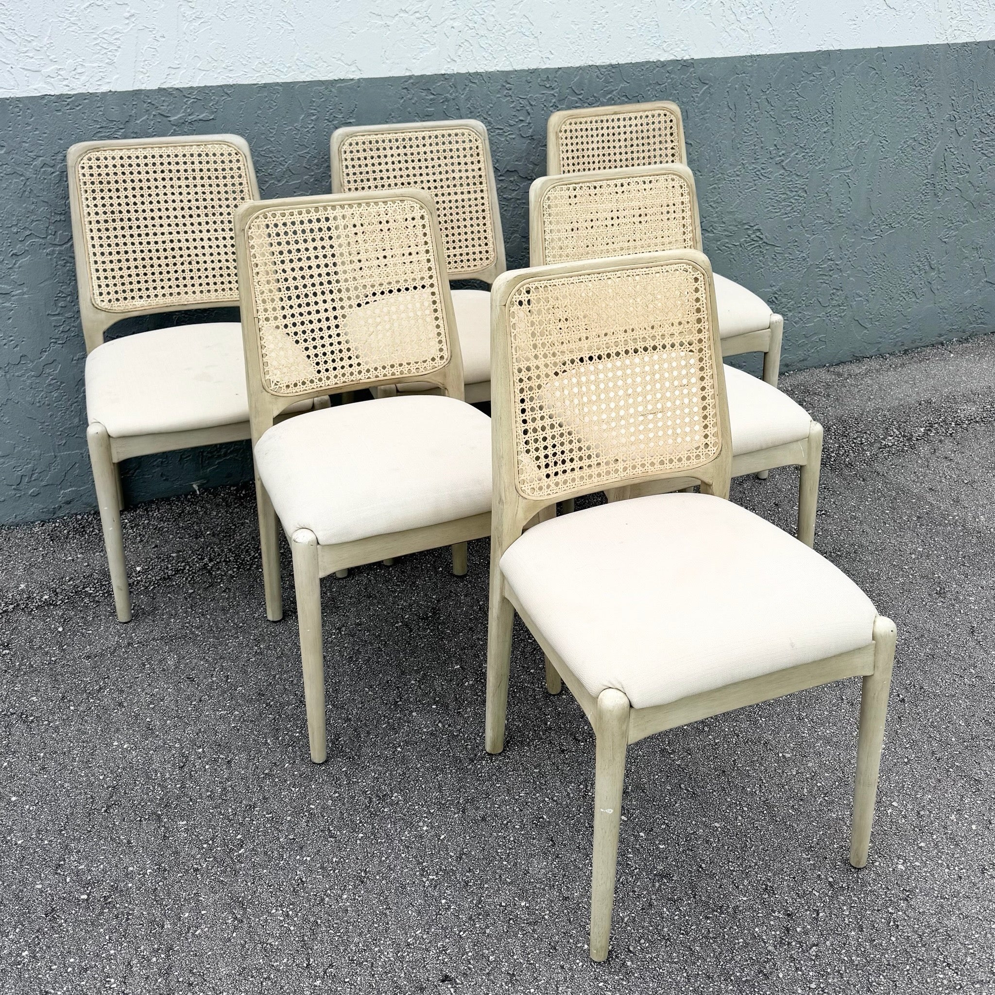 Safavieh Reinhardt Rattan Dining Chairs - Set of 6 Dolphin & Flamingo