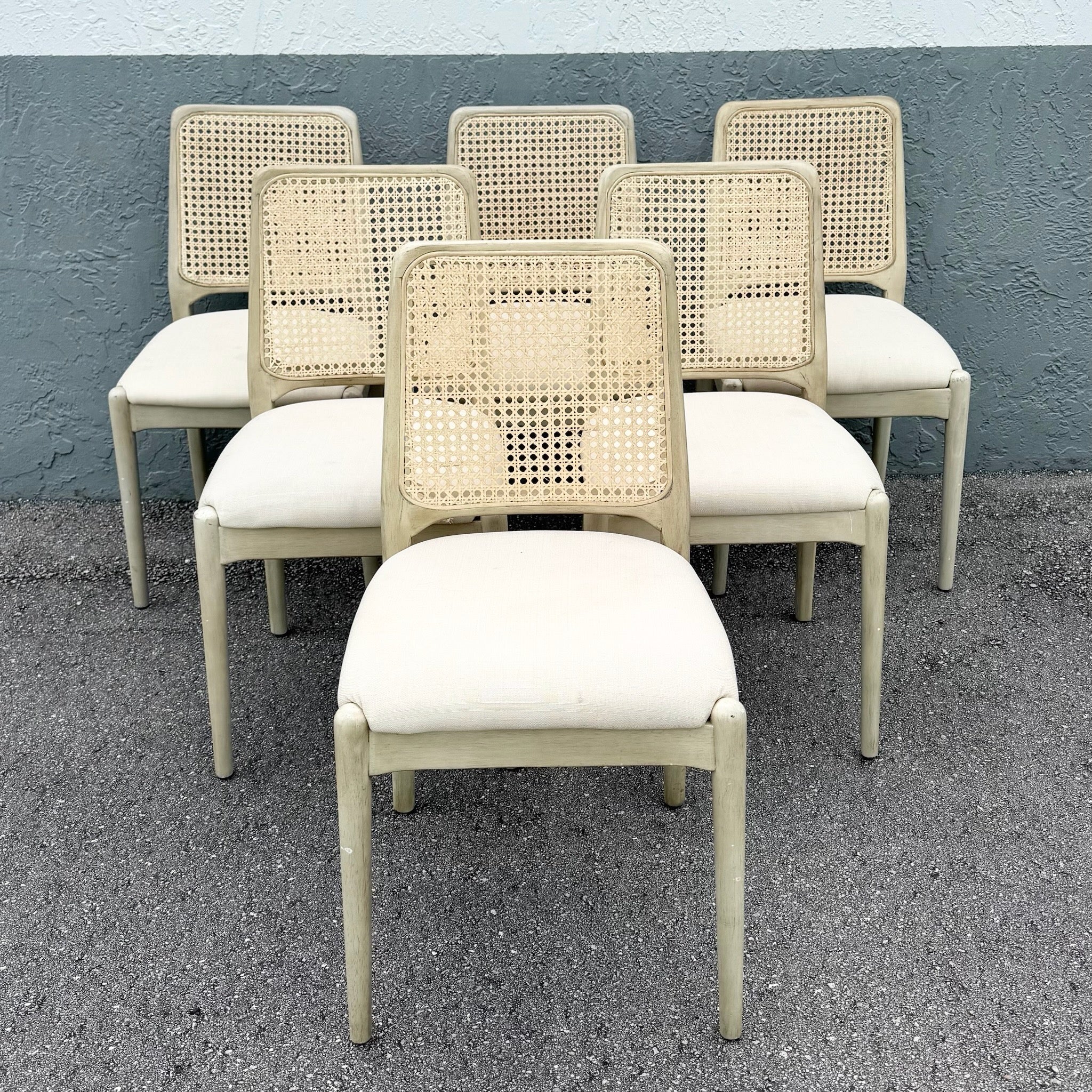 Safavieh Reinhardt Rattan Dining Chairs - Set of 6 Dolphin & Flamingo