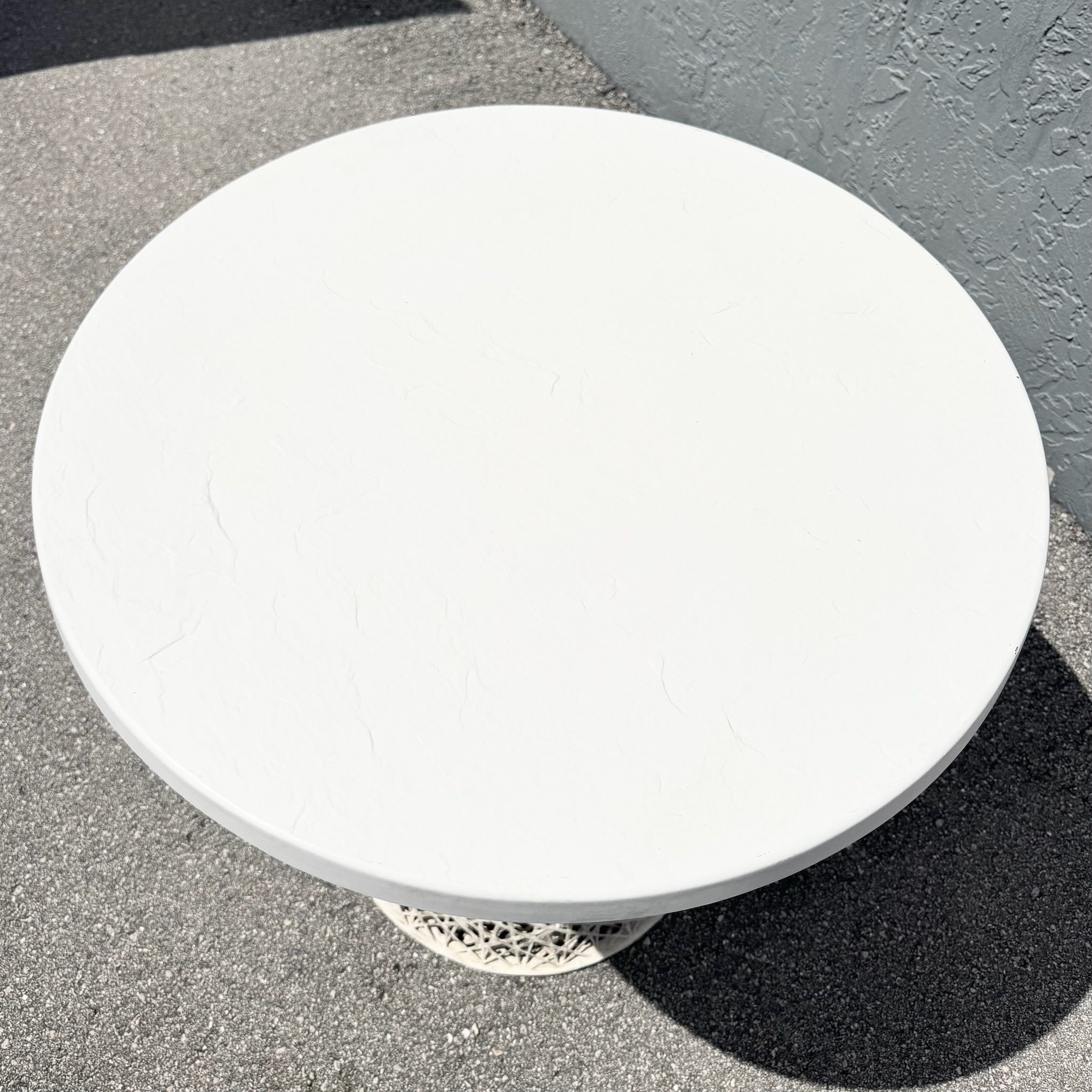 Mid Century Modern Spun Fiberglass Bistro Set - 3 Pieces Dolphin & Flamingo