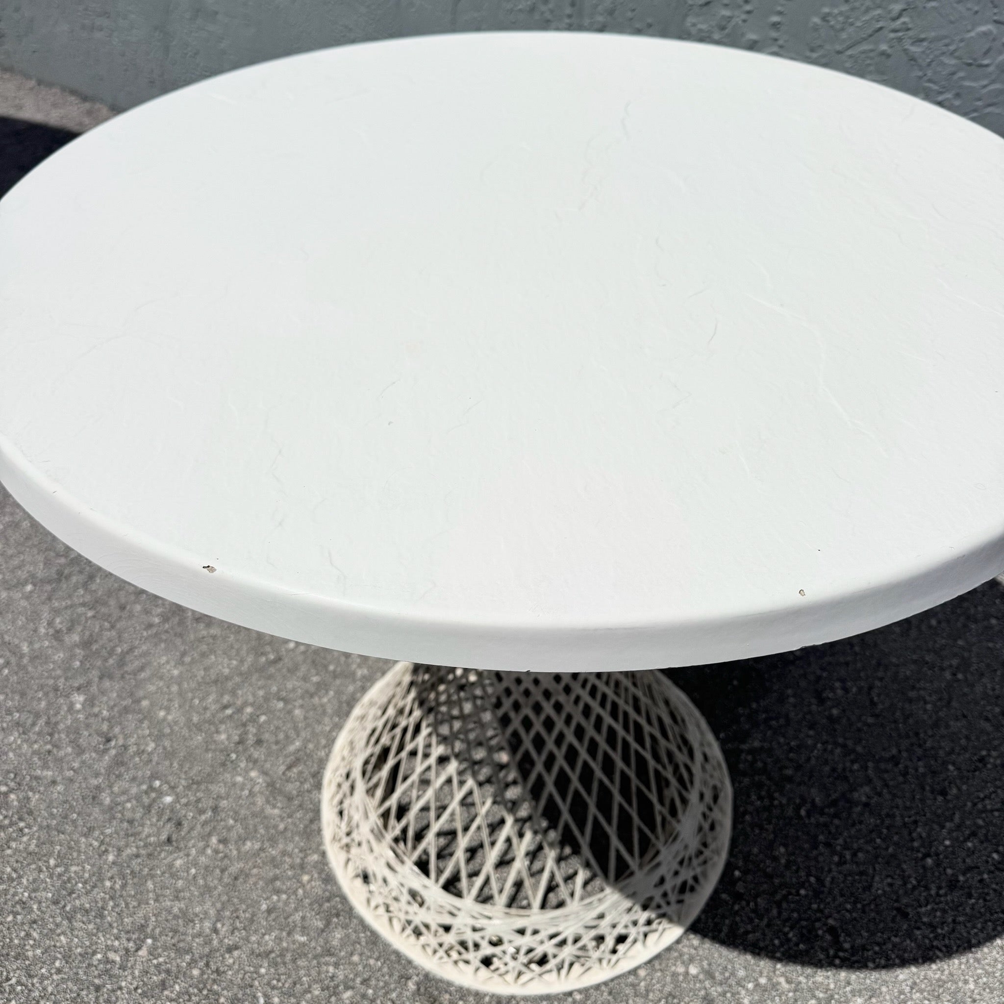 Mid Century Modern Spun Fiberglass Bistro Set - 3 Pieces Dolphin & Flamingo