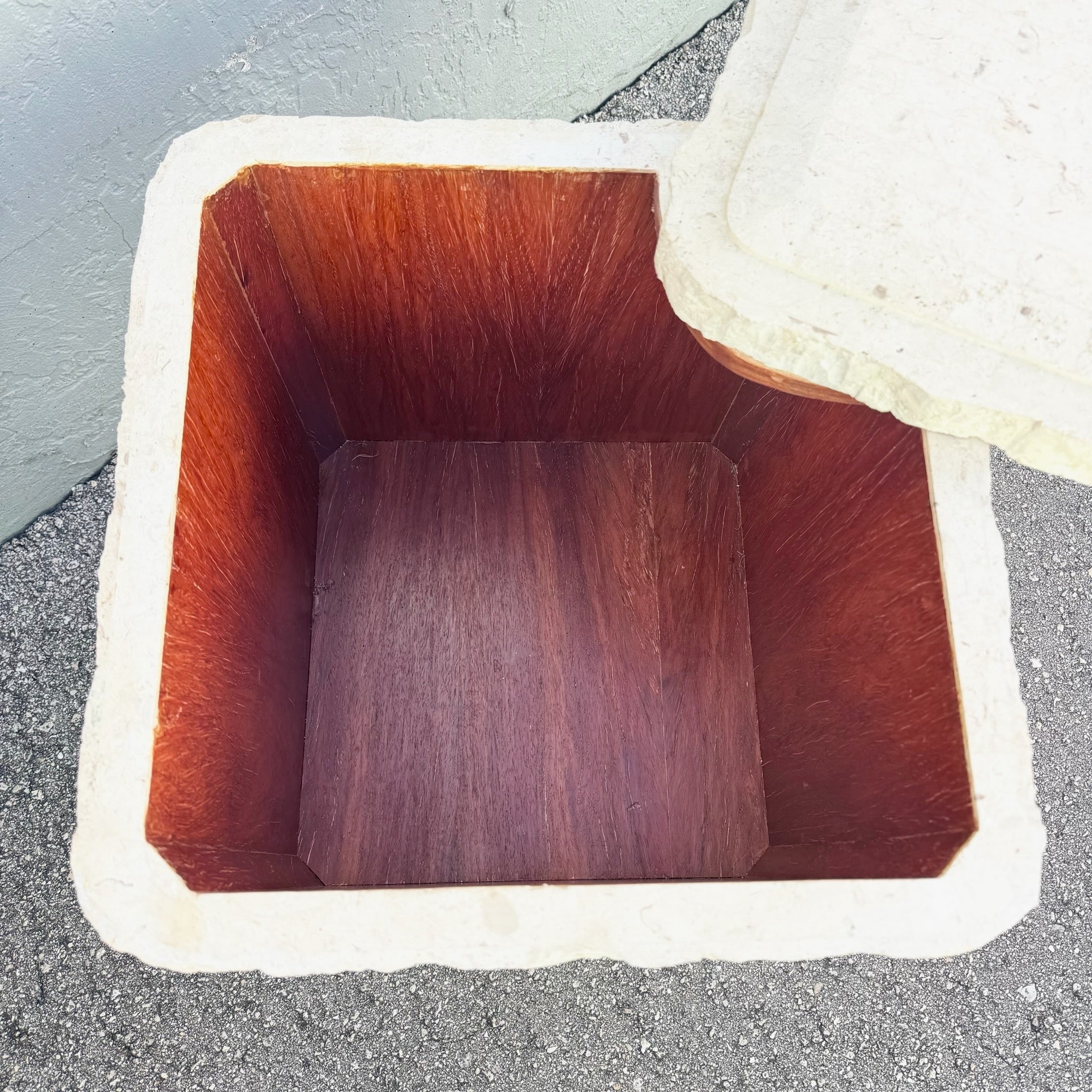 Postmodern Tessellated Stone Swivel Top Side Table With Storage - A Pair Dolphin & Flamingo