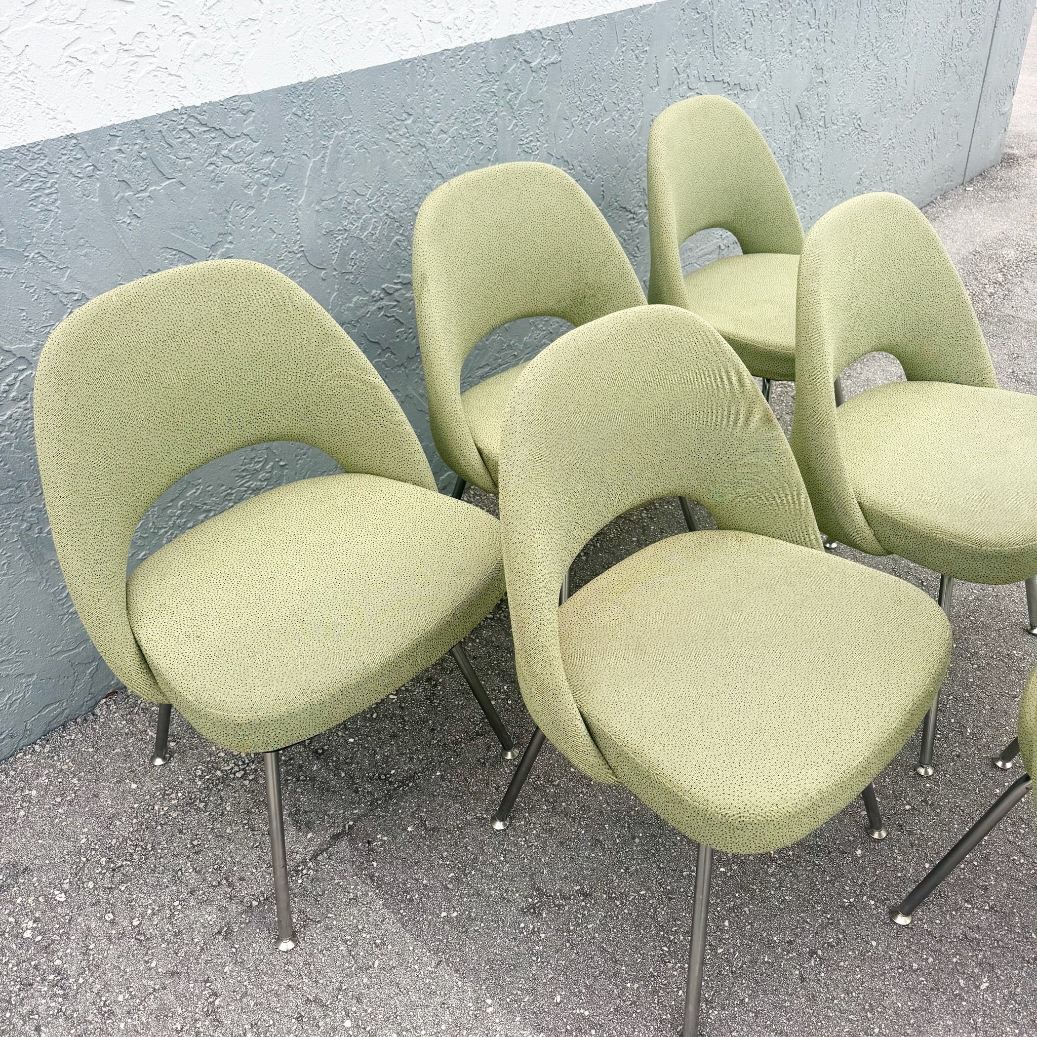2001 Saarinem Executive Side Chairs for Knoll, Model 72c - Set of 6 Dolphin & Flamingo
