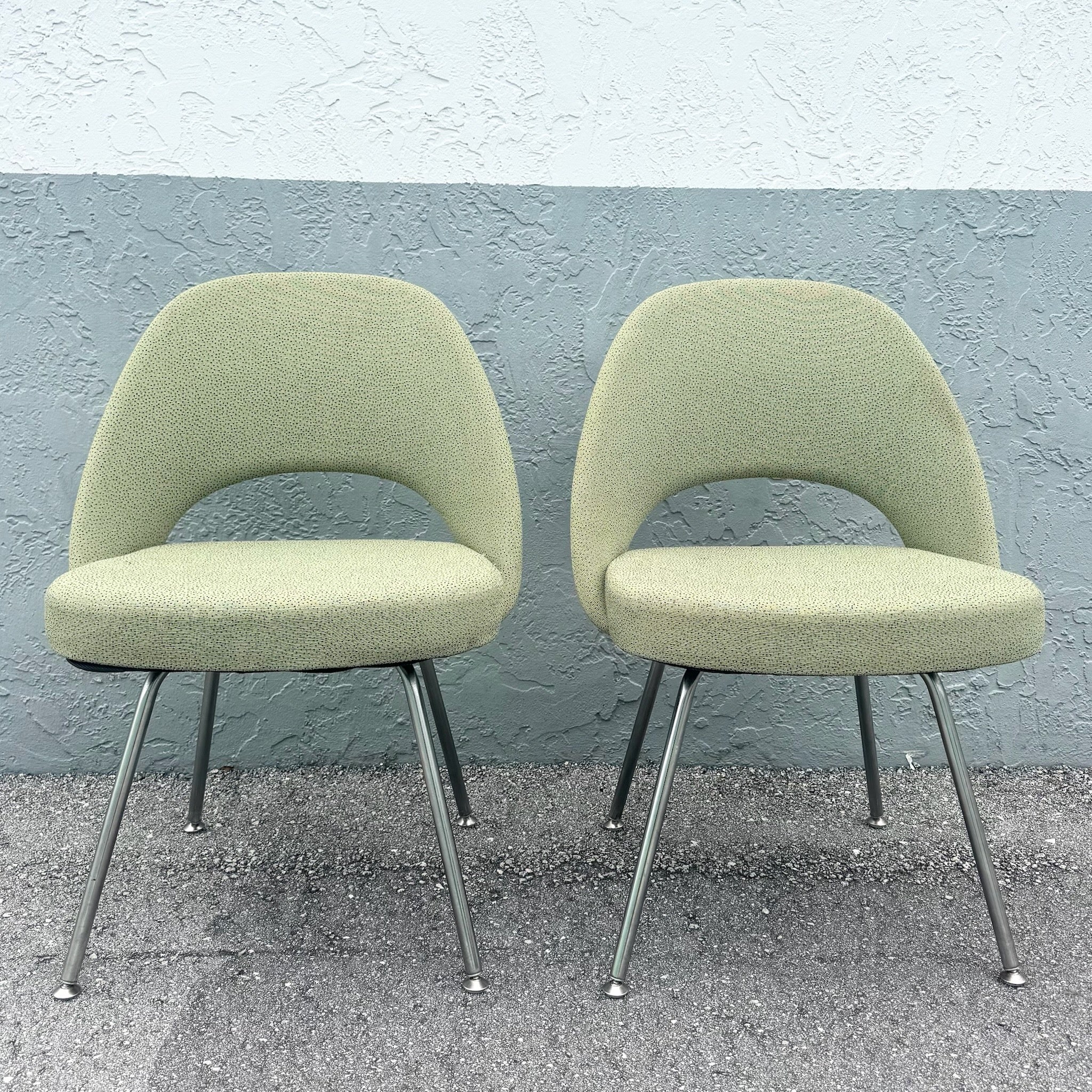 2001 Saarinem Executive Side Chairs for Knoll, Model 72c - Set of 6 Dolphin & Flamingo