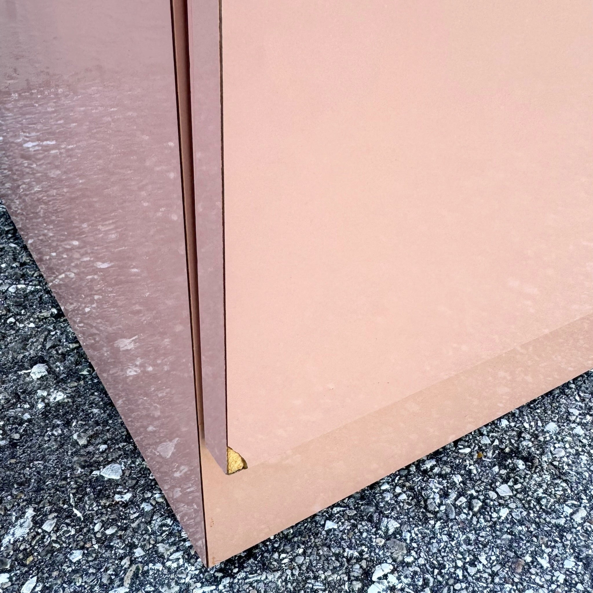 Postmodern Pink Gloss Laminate Waterfall Dresser Dolphin & Flamingo