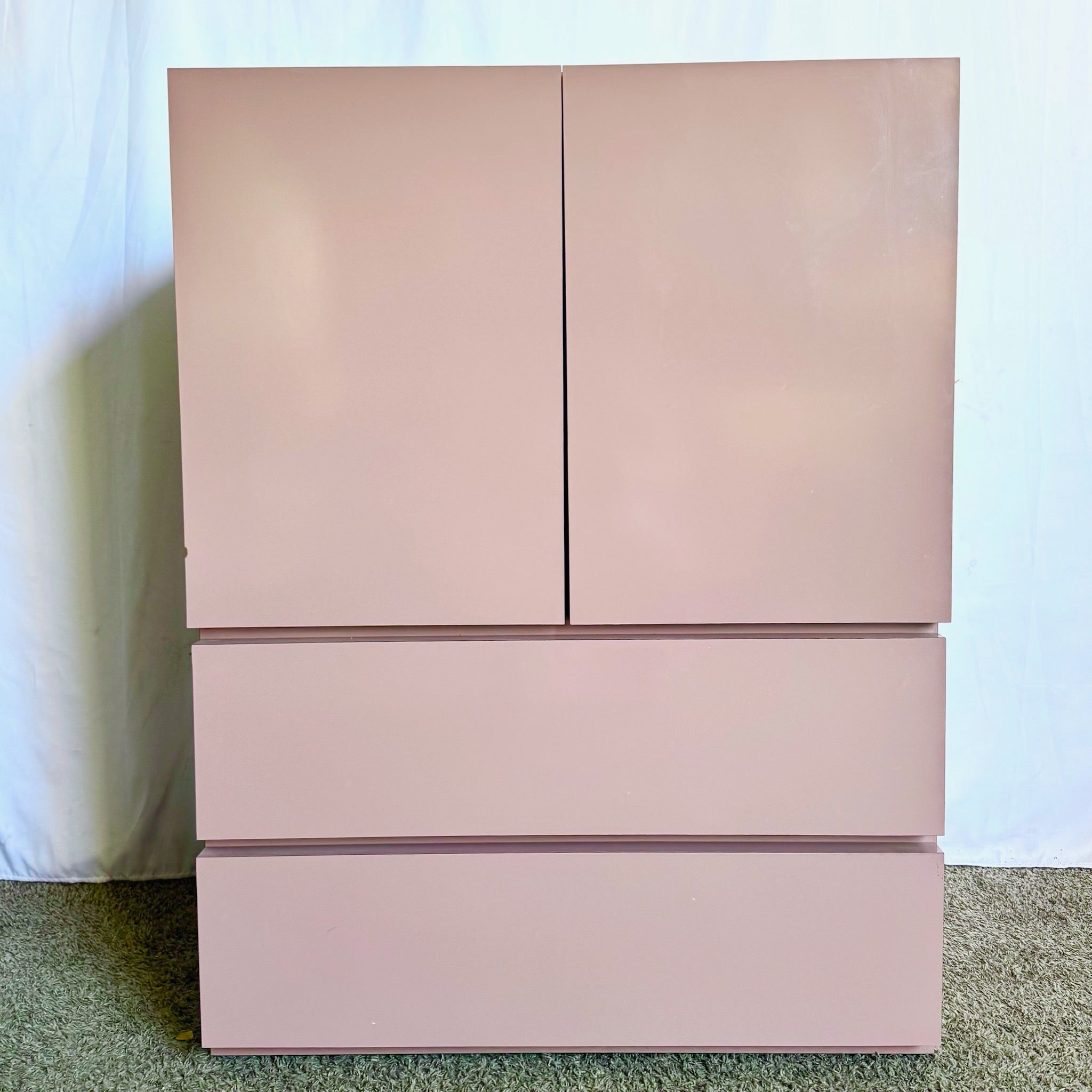 Postmodern Mauve Lacquer Laminate Armoire