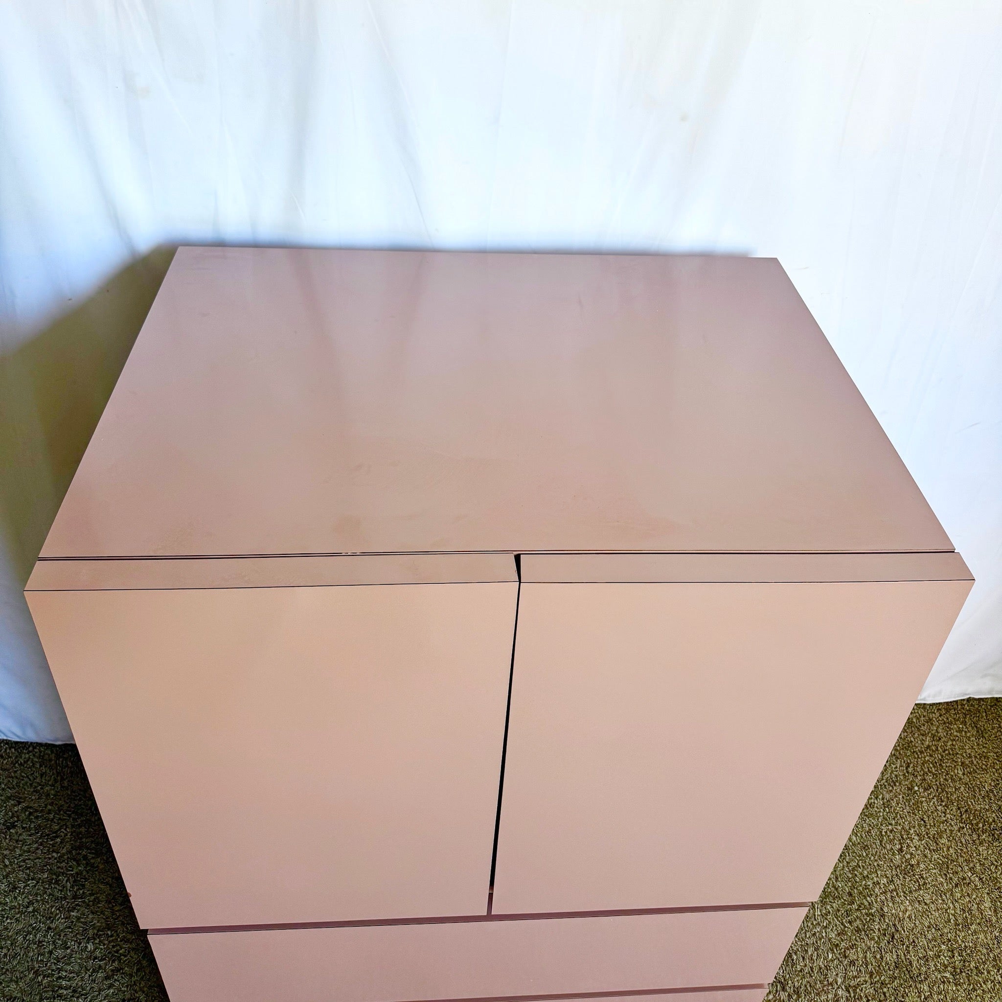 Postmodern Mauve Lacquer Laminate Armoire