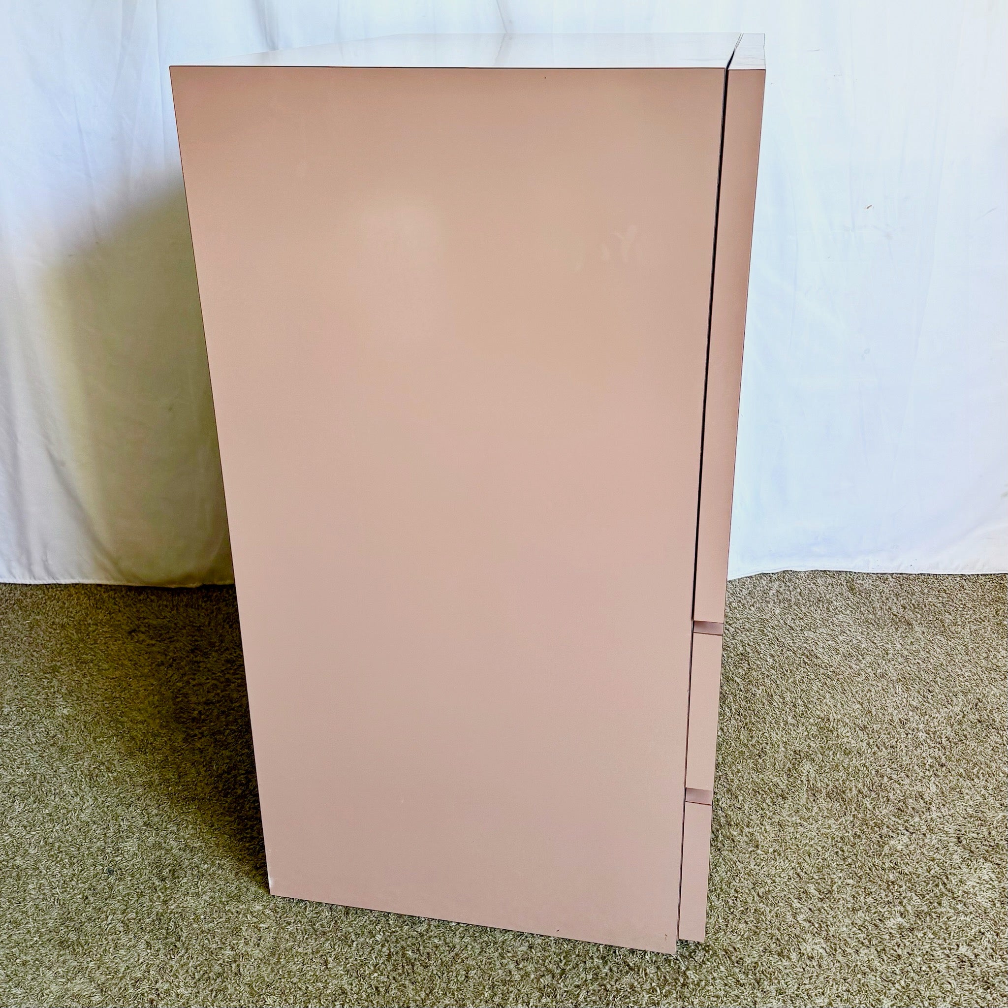 Postmodern Mauve Lacquer Laminate Armoire