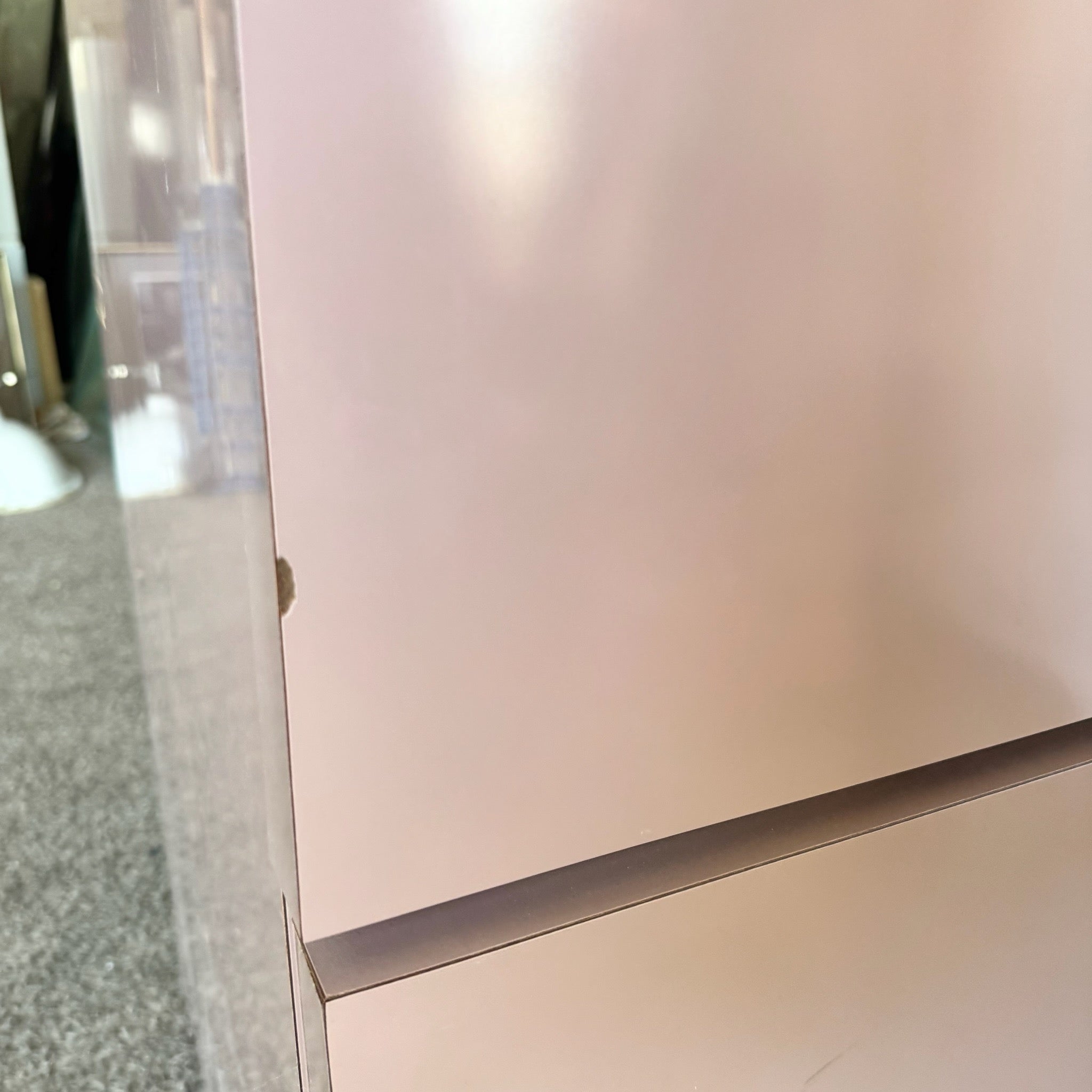 Postmodern Mauve Lacquer Laminate Armoire