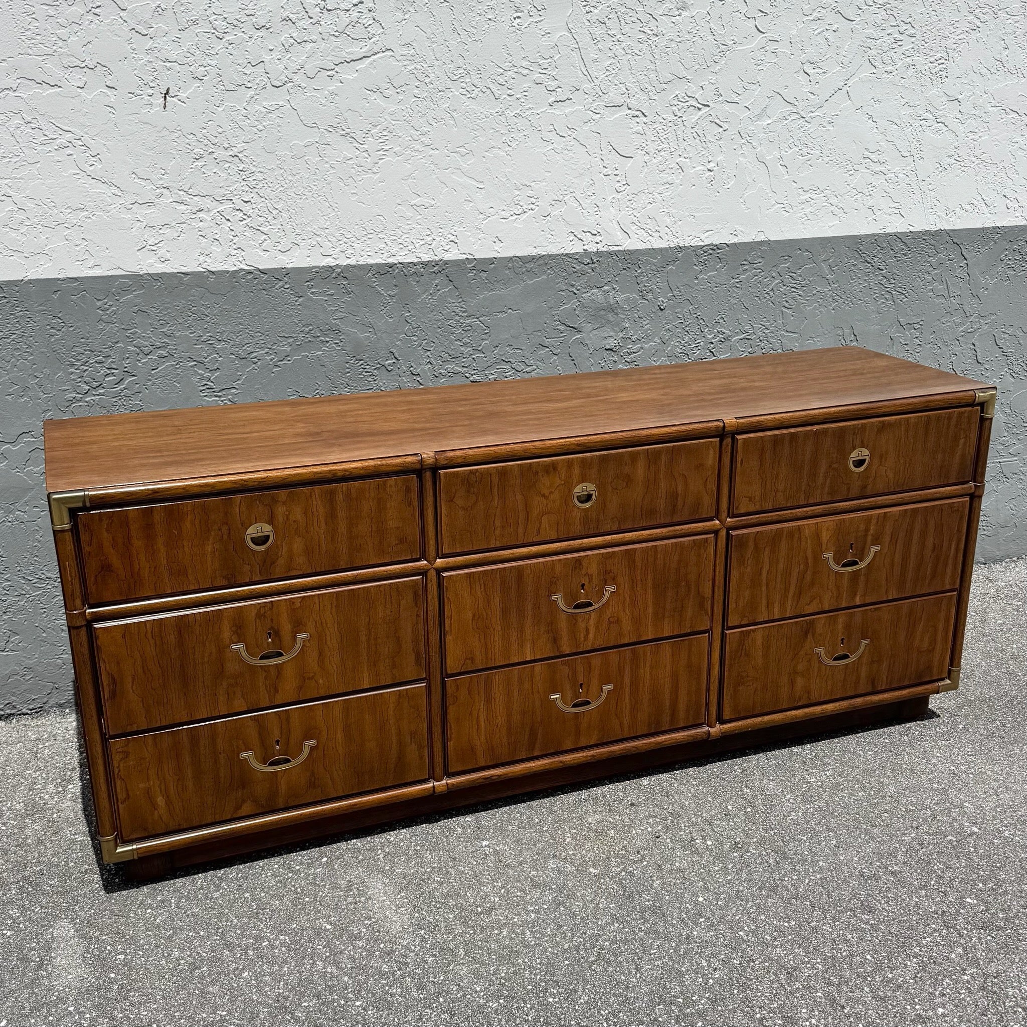 Vintage Accolade Campaign Dresser by Drexel Dolphin & Flamingo