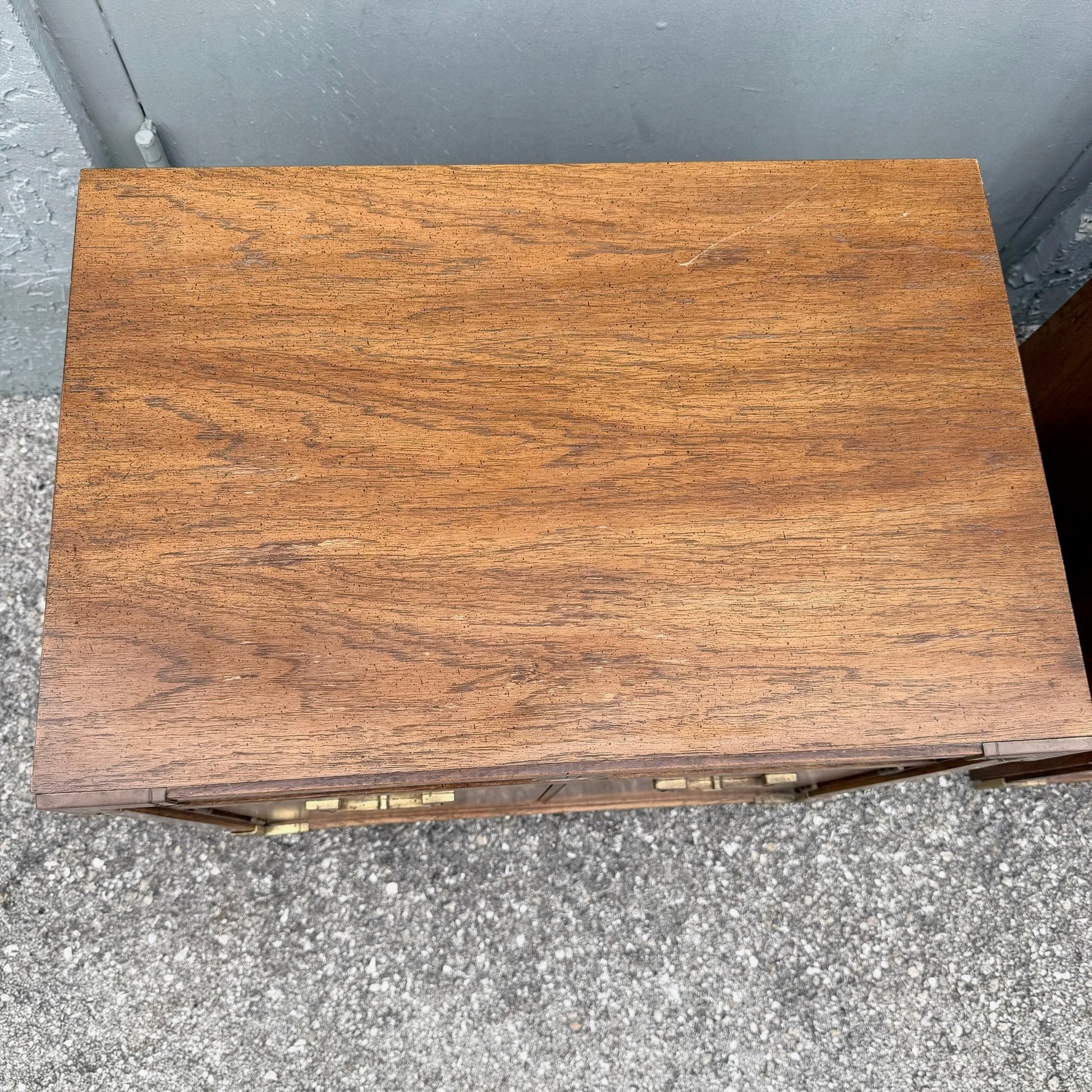 Vintage Campaign Huntley Nightstands by Thomasville Dolphin & Flamingo