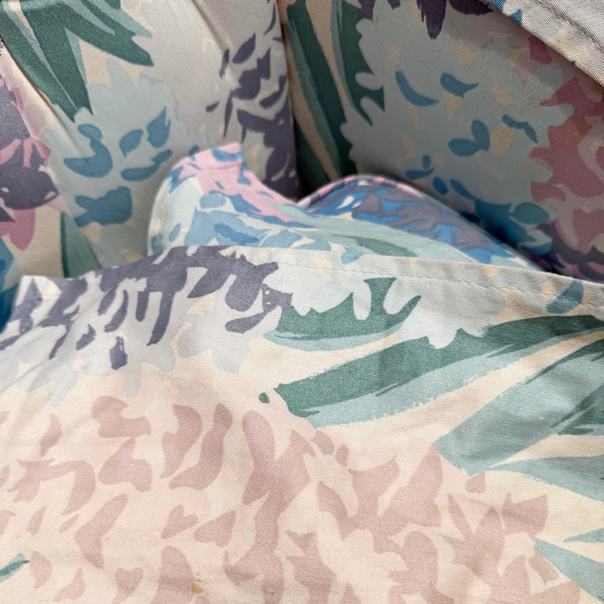 Vintage Postmodern Tufted Swivel Barrel Chairs - A Pair Dolphin & Flamingo