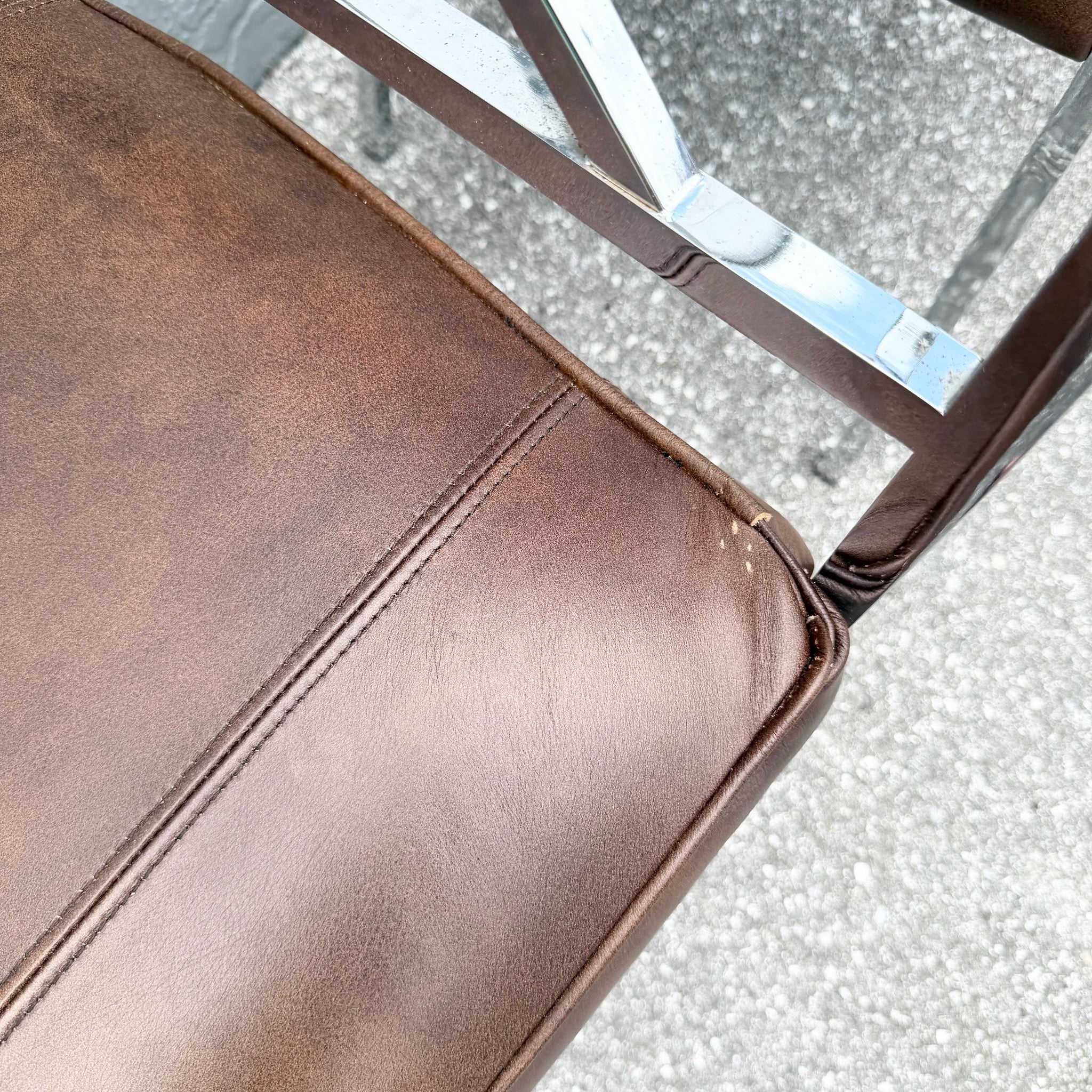 Mid Century Modern Chrome Chippendale Style Dining Chairs - A Pair Dolphin & Flamingo