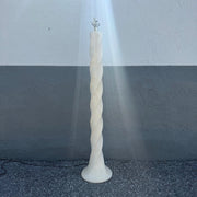 Late 20th Century Postmodern Cream Twisted Plaster Floor Lamp Dolphin & Flamingo