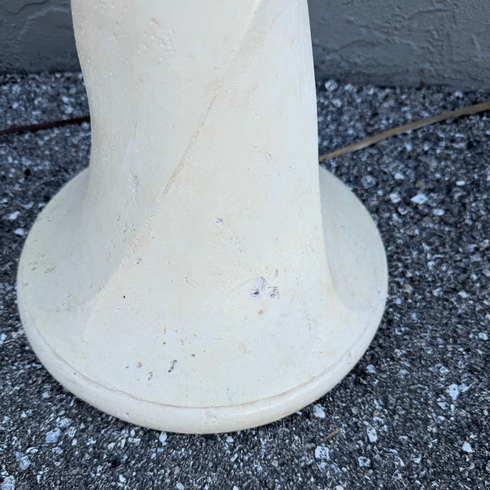 Late 20th Century Postmodern Cream Twisted Plaster Floor Lamp Dolphin & Flamingo