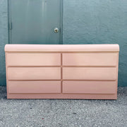 Postmodern Pink Gloss Laminate Waterfall Dresser Dolphin & Flamingo
