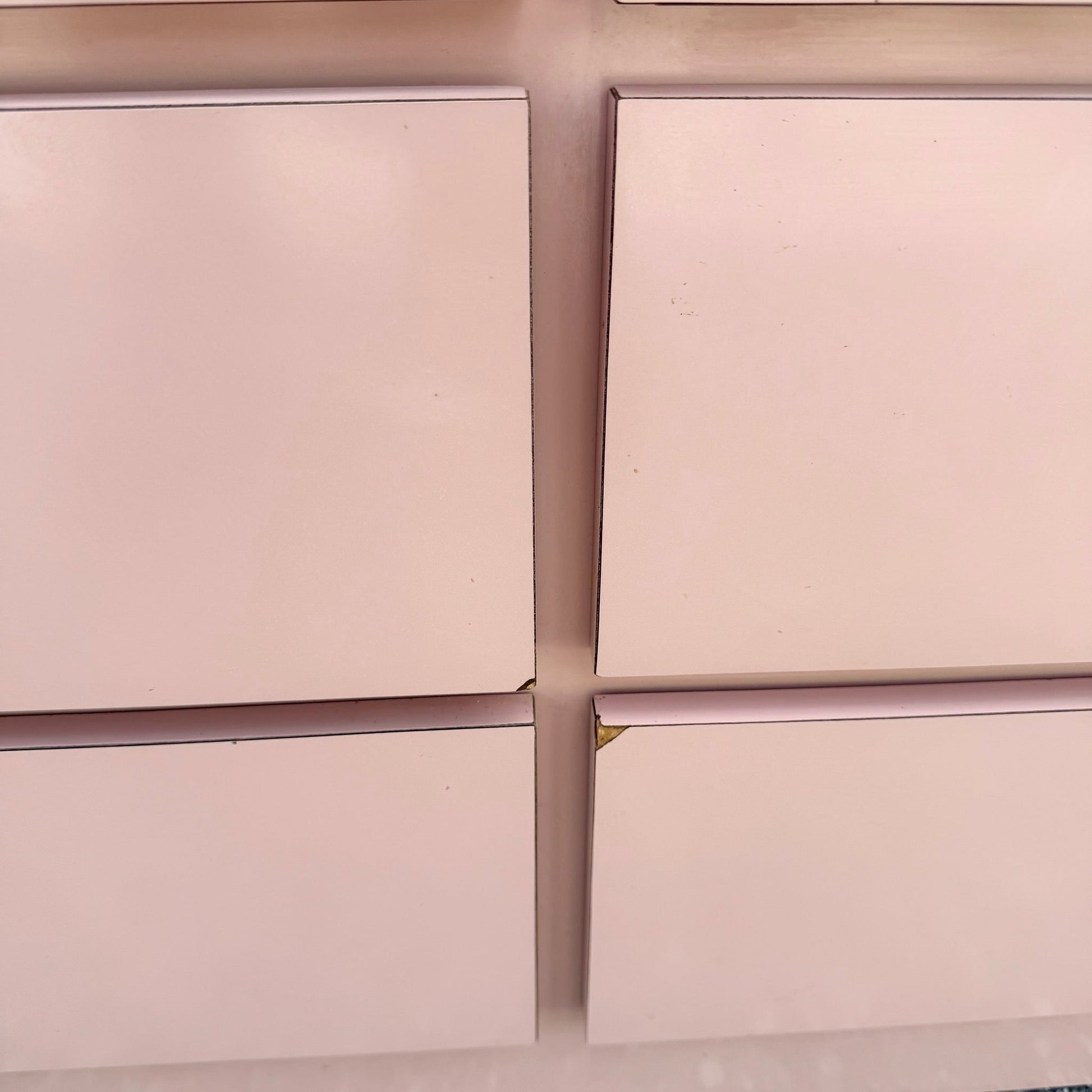 Postmodern Pink Gloss Laminate Waterfall Dresser Dolphin & Flamingo