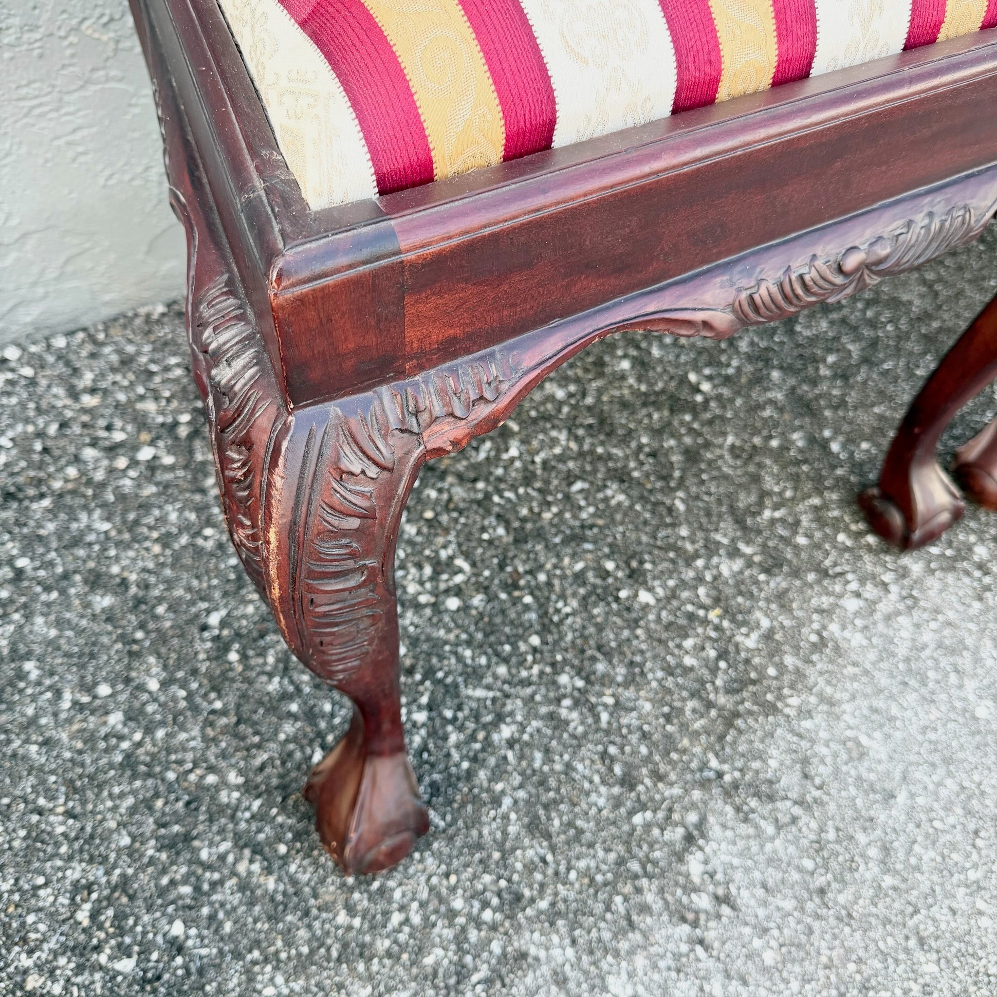 Vintage Chippendale Style Ball in Claw Dining Chairs - Set of 9 Dolphin & Flamingo