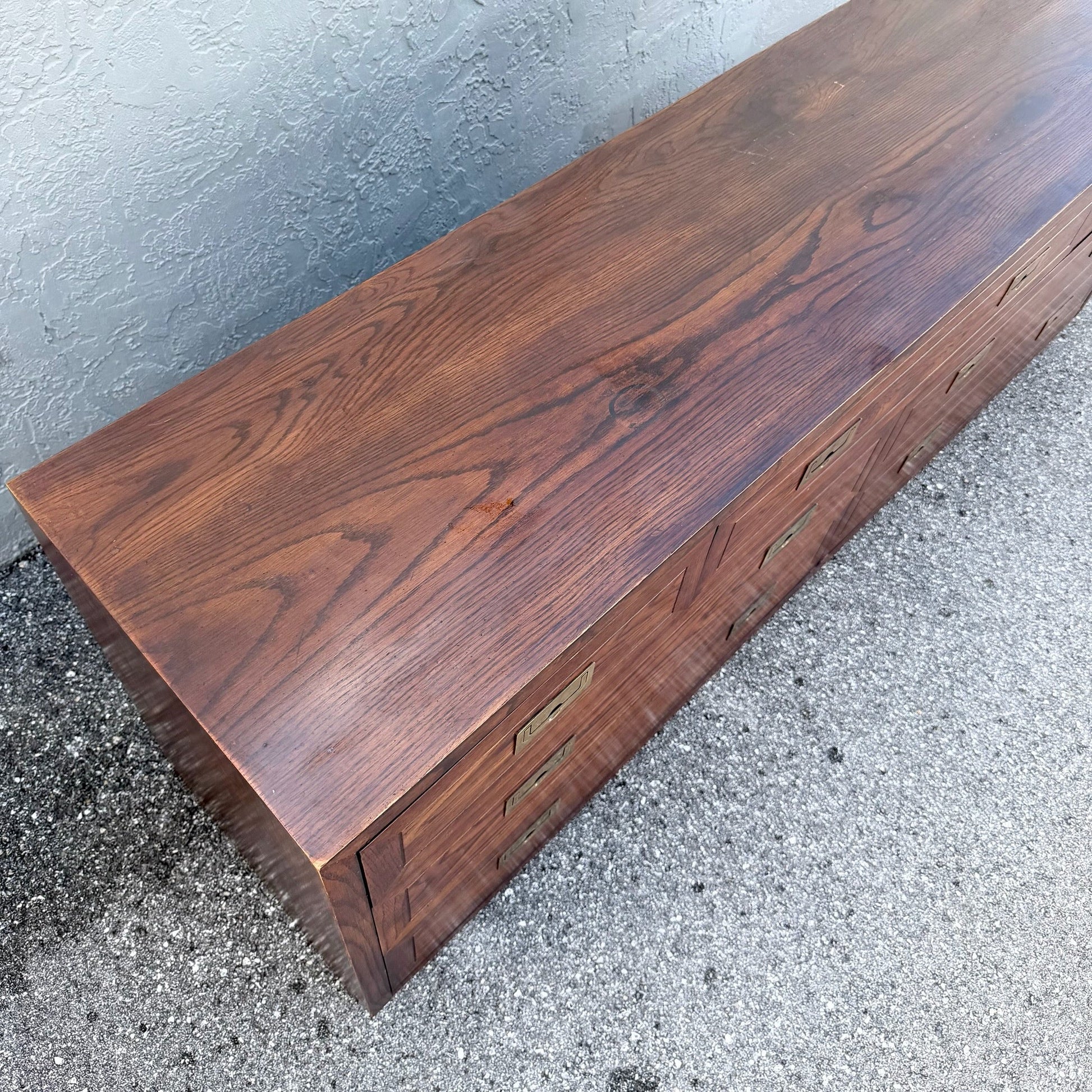 Vintage “Scene One” Campaign Dresser by Henredon Dolphin & Flamingo
