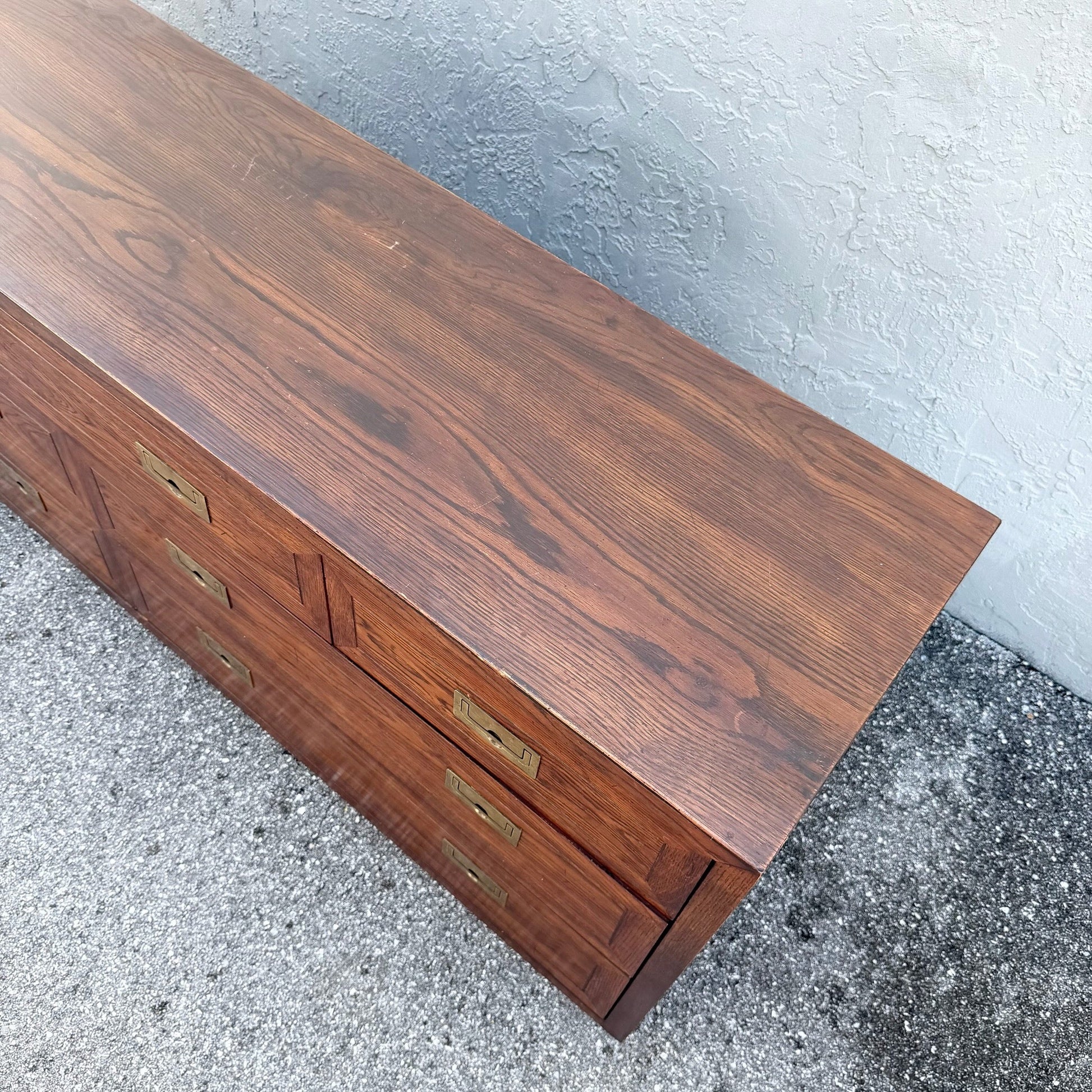 Vintage “Scene One” Campaign Dresser by Henredon Dolphin & Flamingo